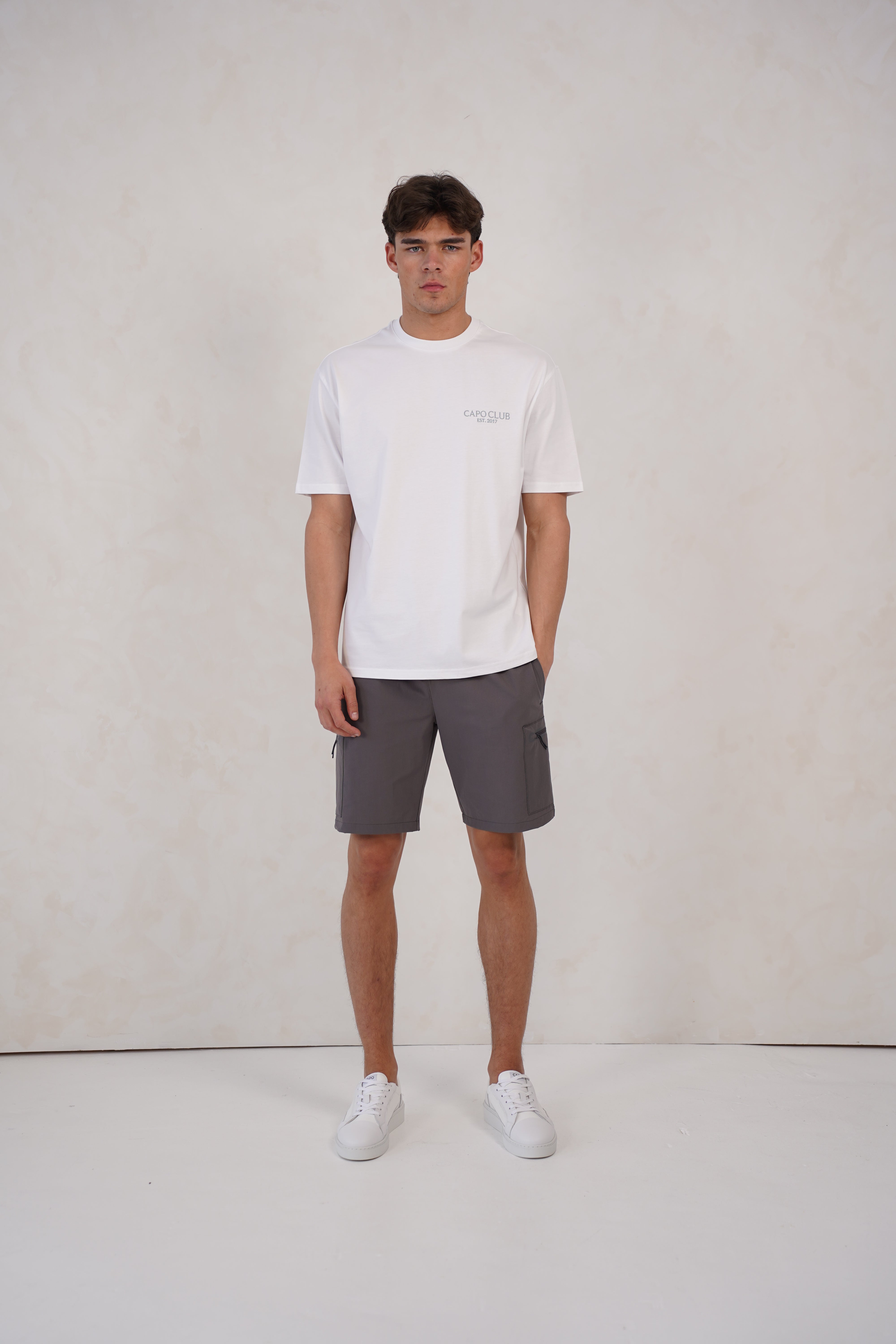 CAPO Utility Tech Charcoal Cargo Shorts