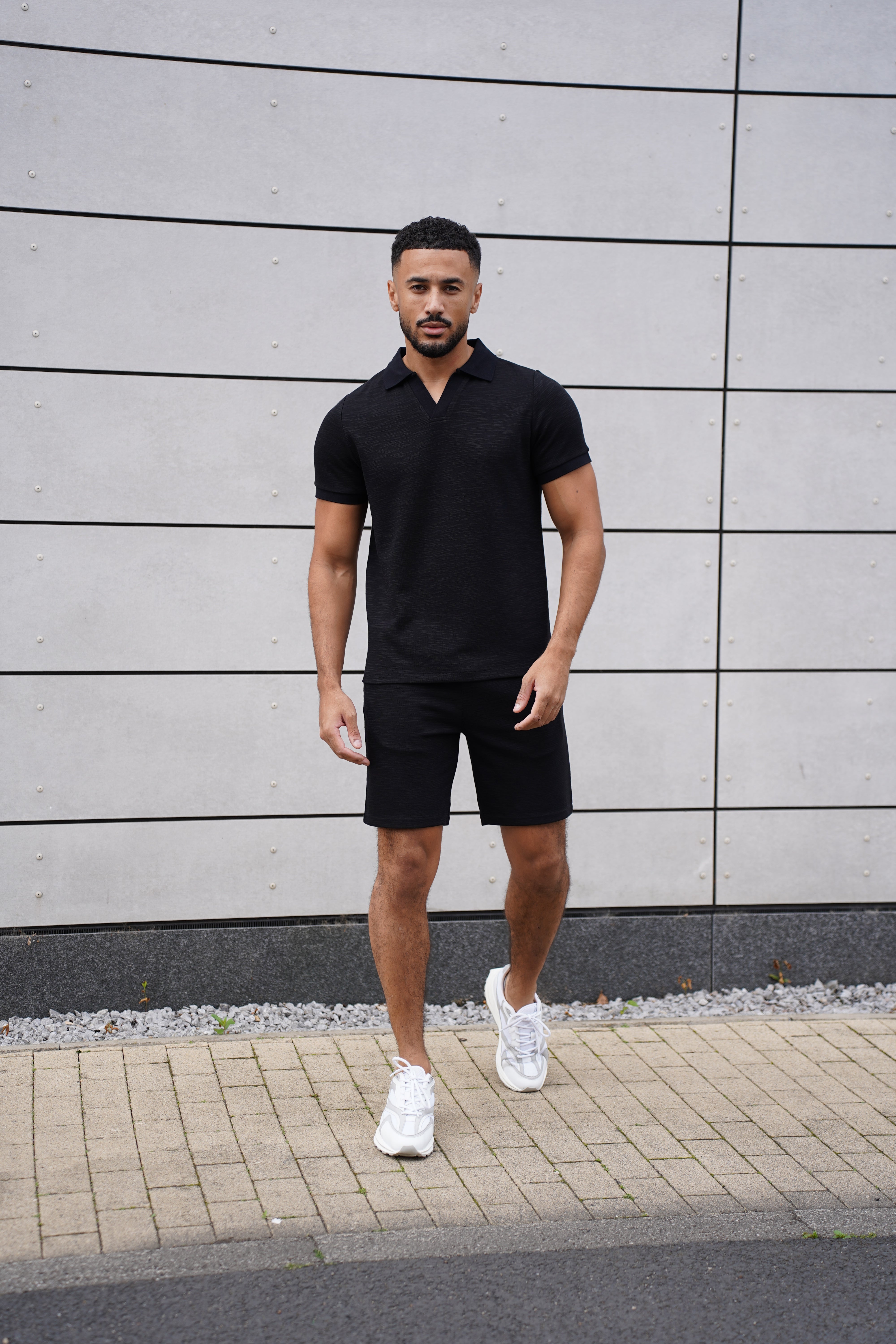 CAPO Jersey Slub Black Shorts