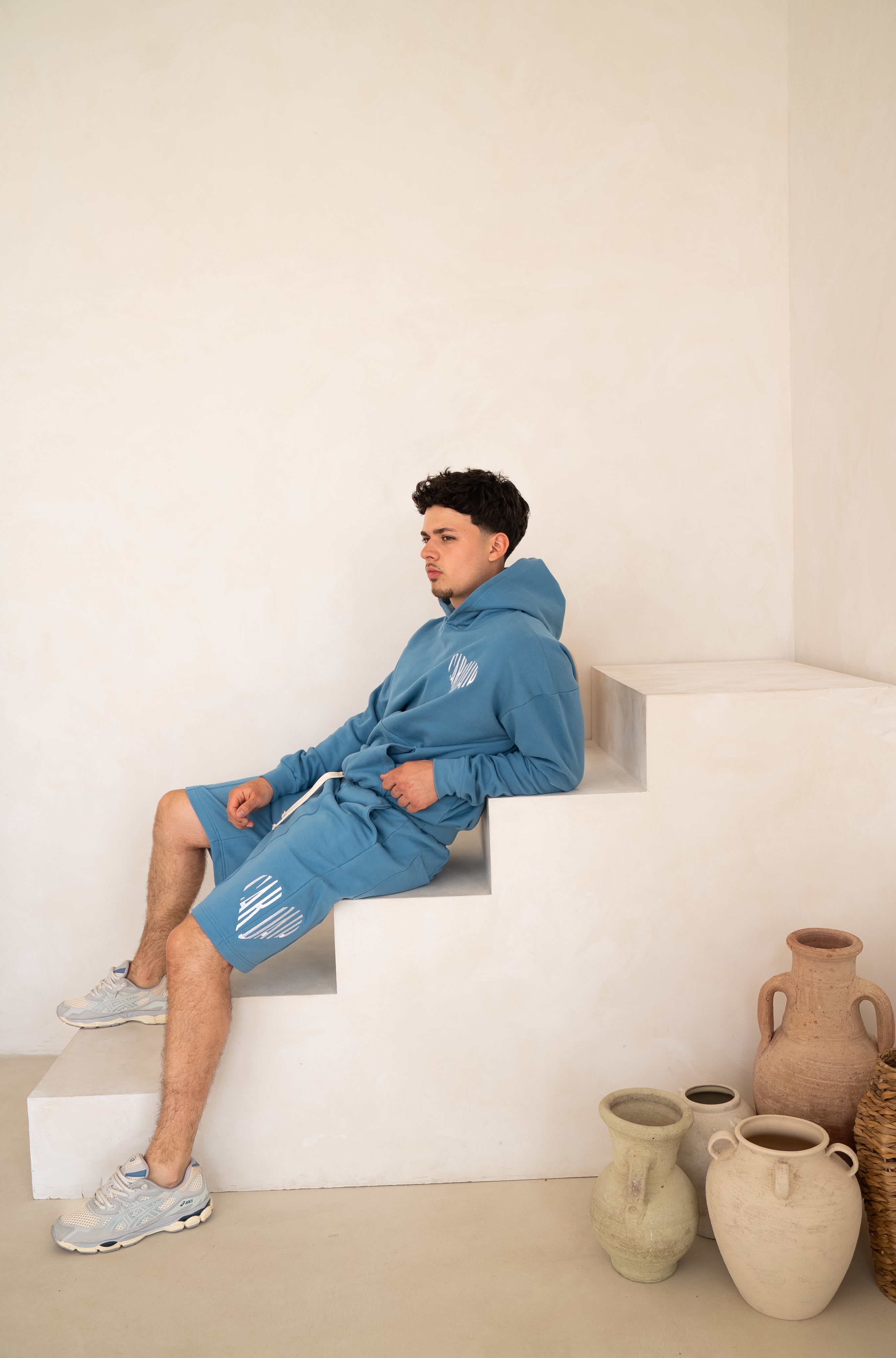 Cardair Embroidered Heart Blue Hoodie