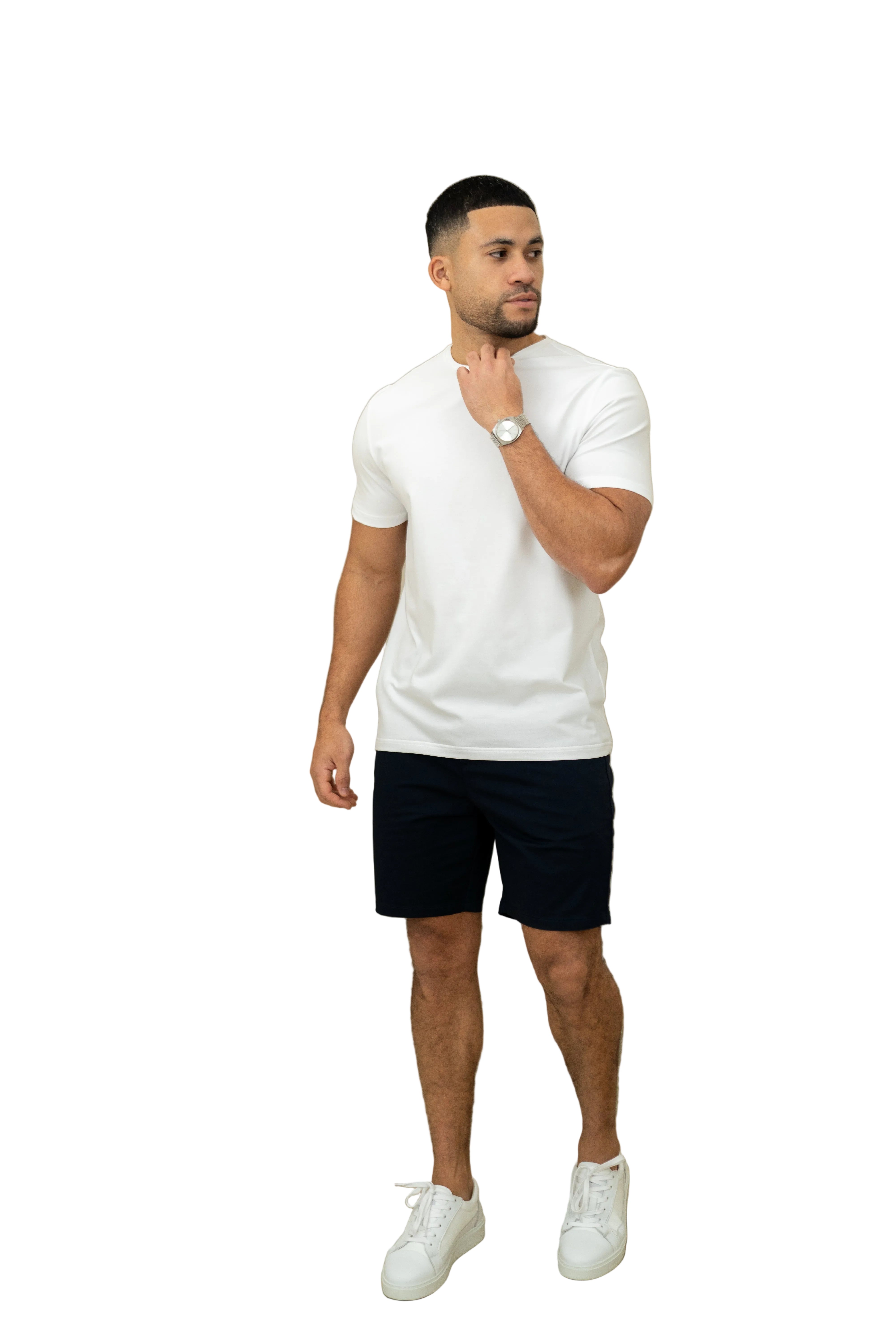 CAPO Chino Side Adjuster Navy Shorts