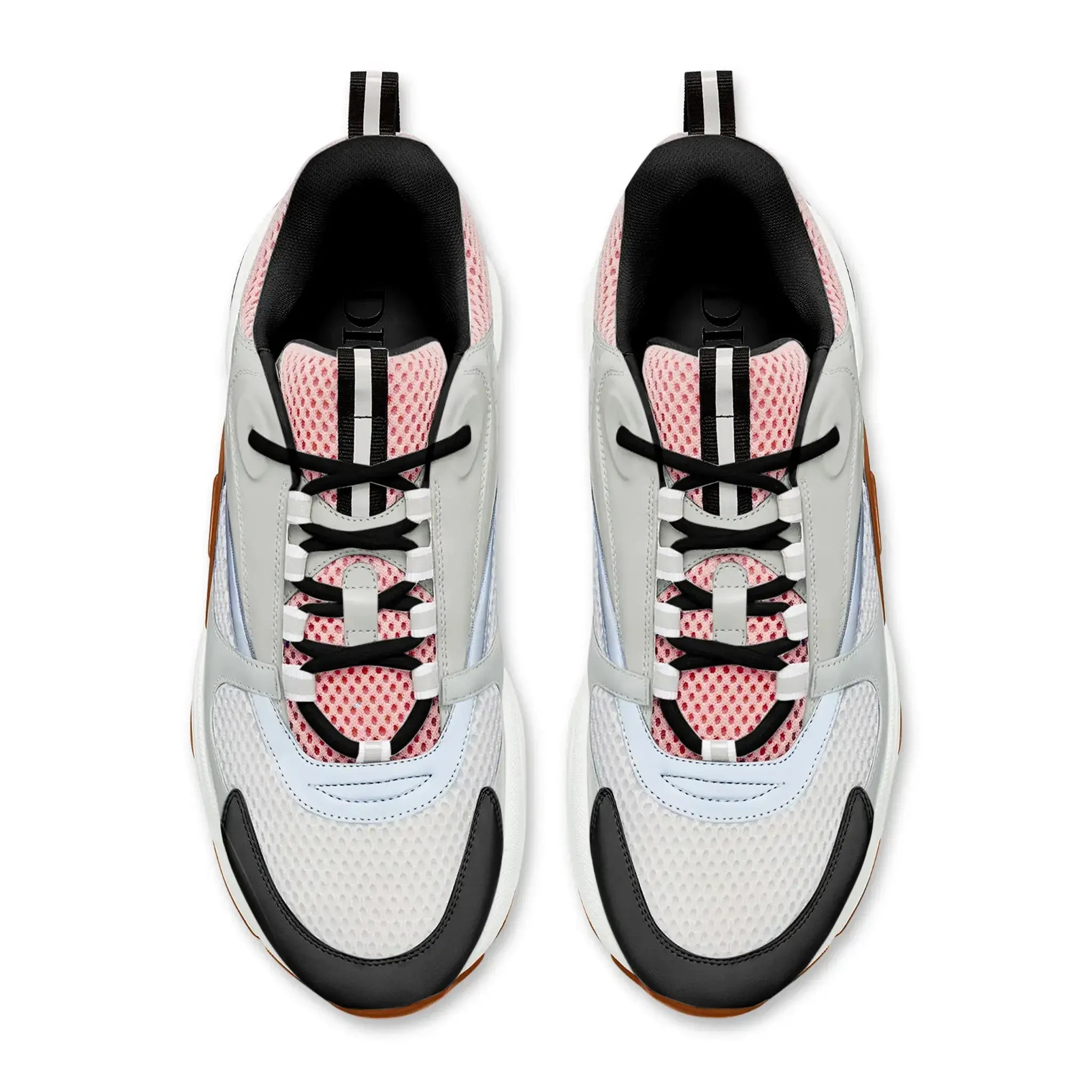 Top view of Dior B22 Pale Pink Grey Trainer