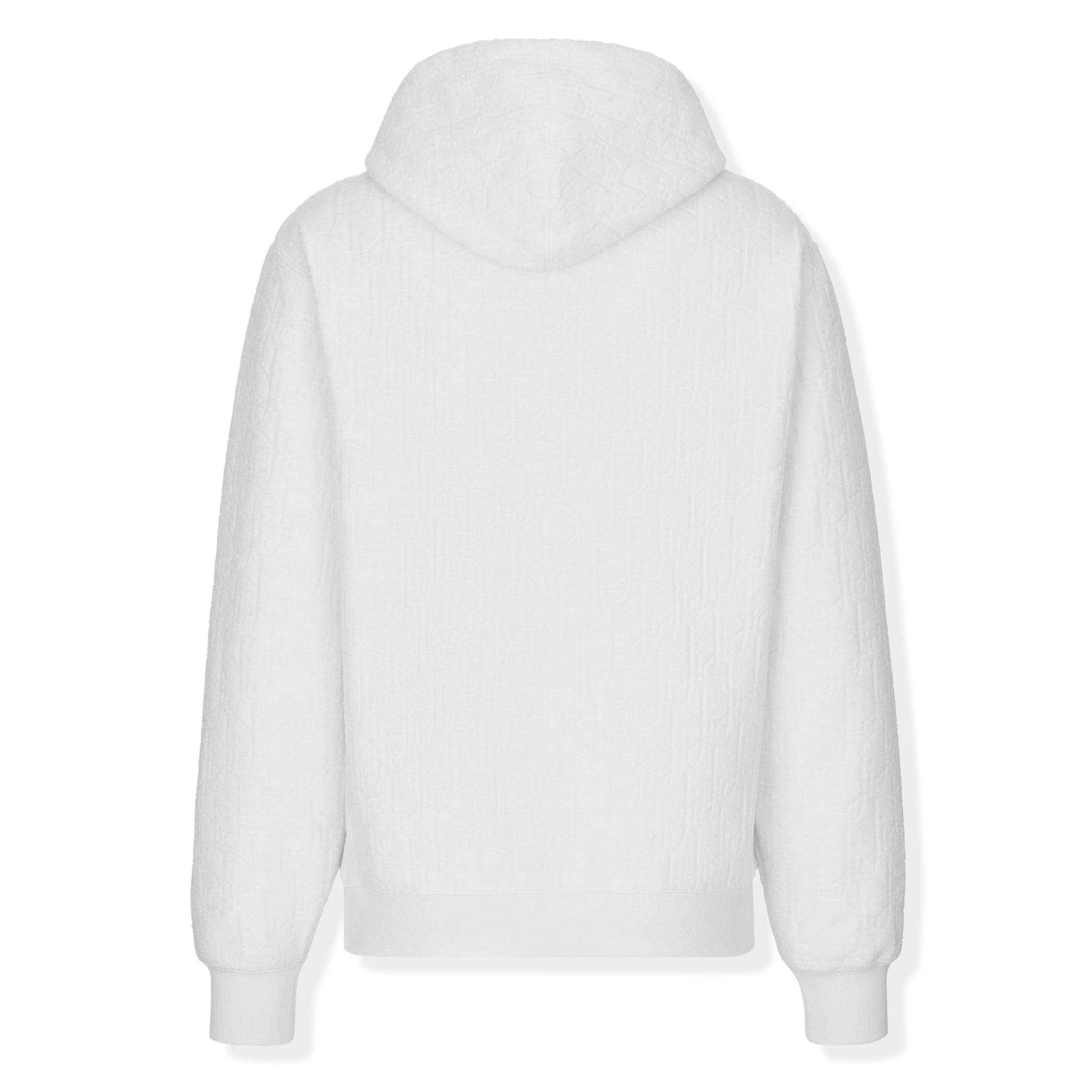 Image of Dior Oblique Towelling Terry White Hoodie