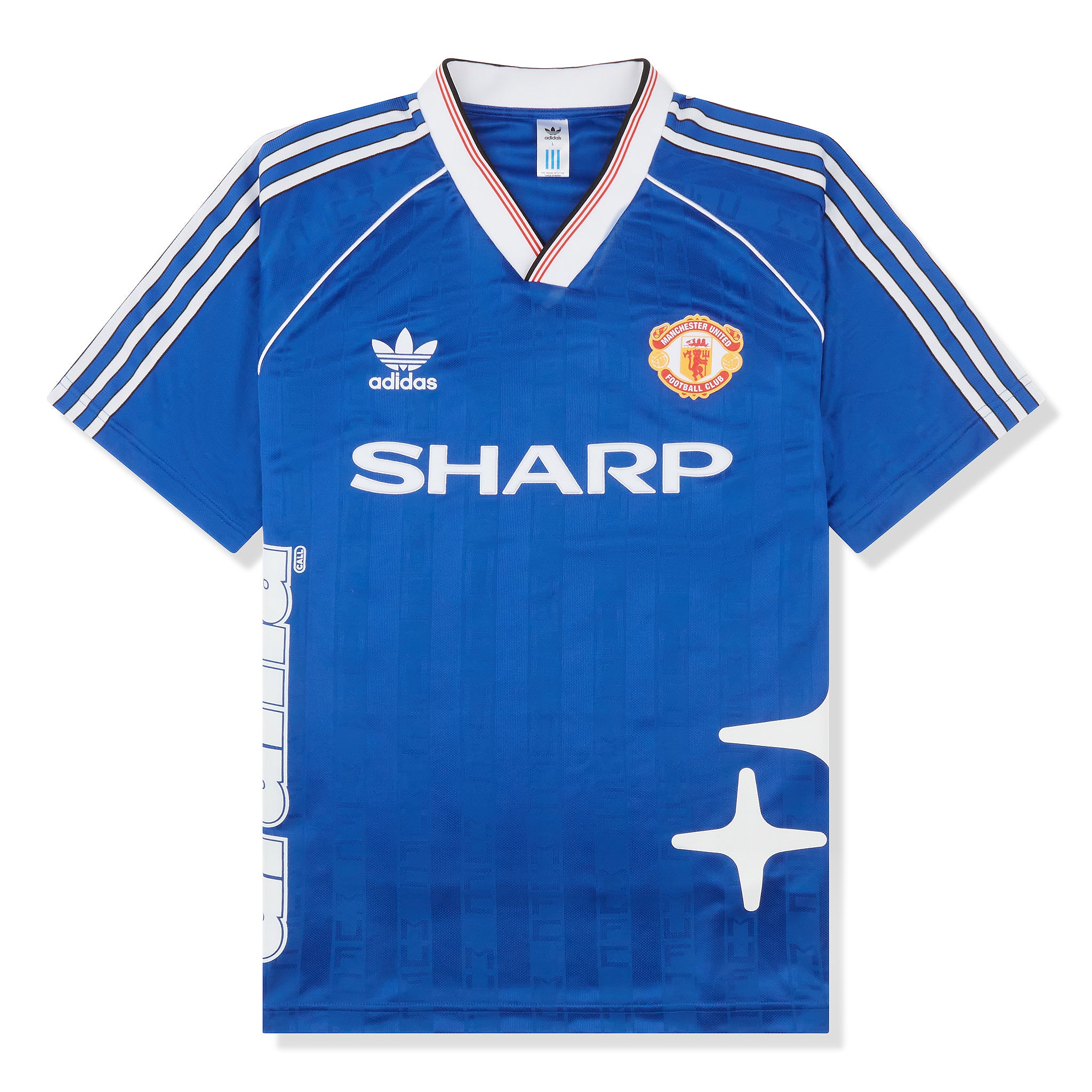 Image of Drama Call x Manchester United 1988 Blue Jersey T Shirt