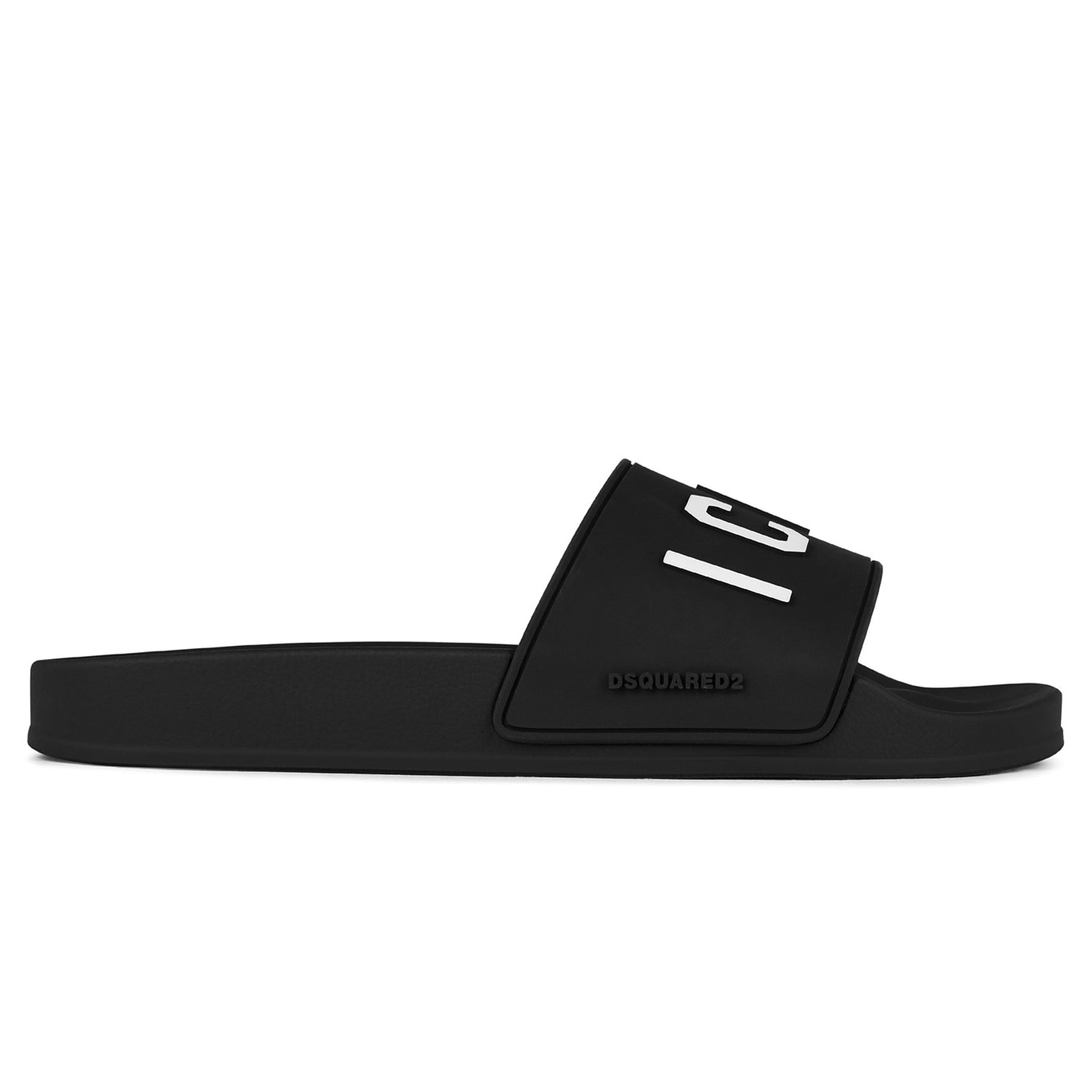 Side view of Dsquared2 Icon Pool Slides