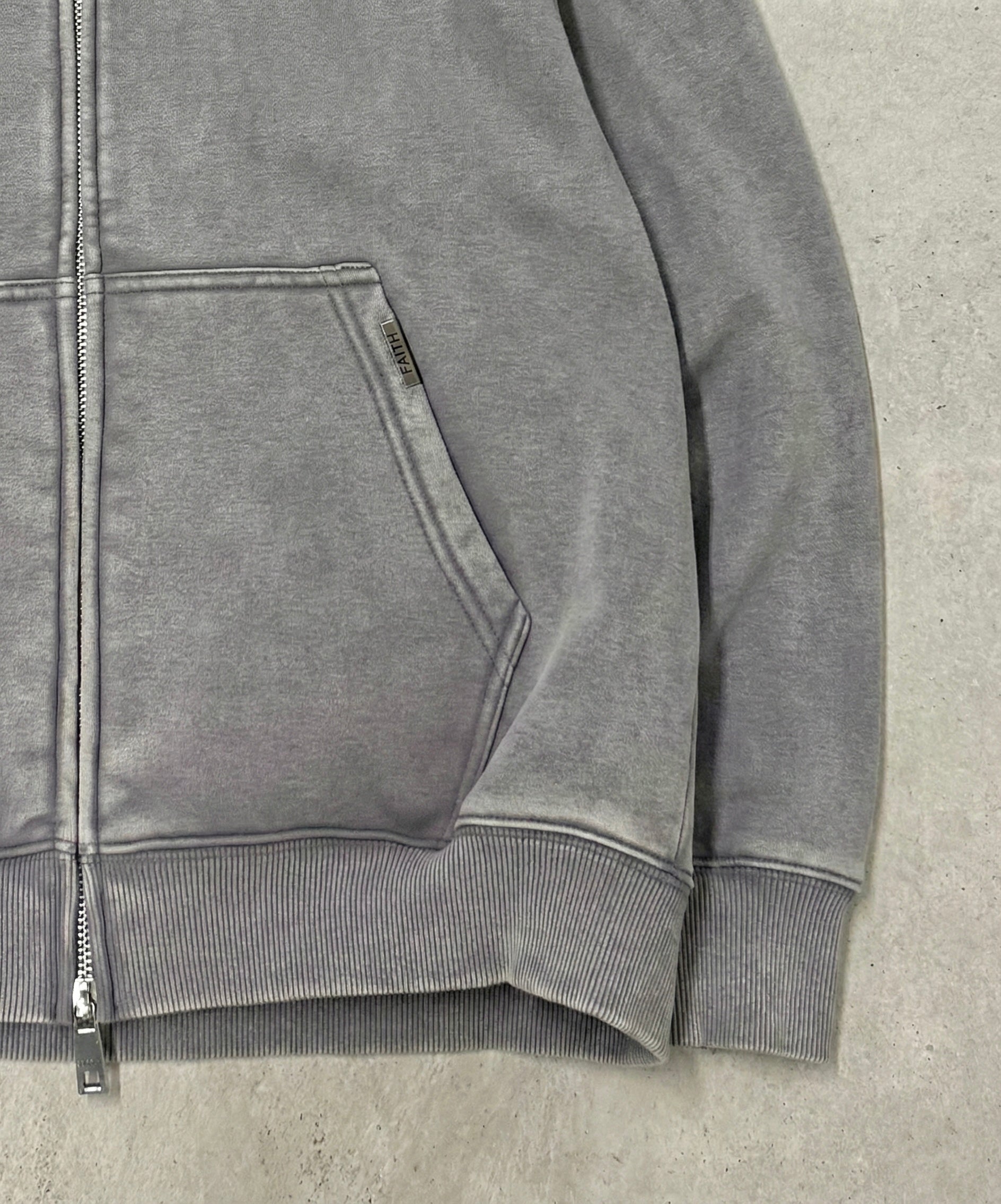 Bénir Clothing Club Basics Charcoal Zip-Up Hoodie