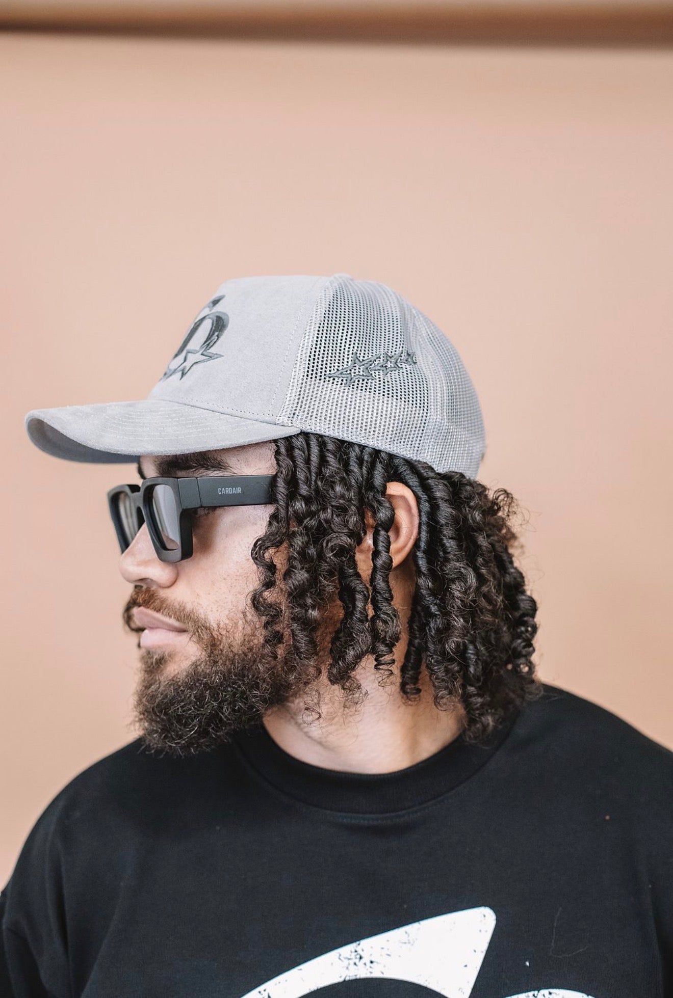 Cardair CD Star Suede Grey Charcoal Trucker Cap
