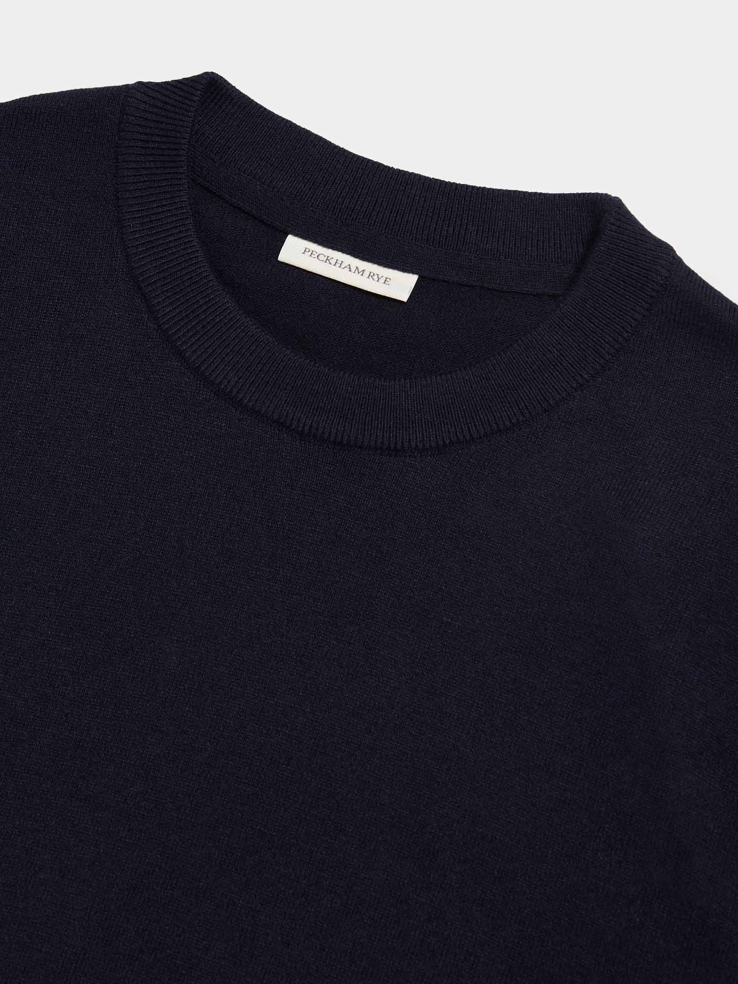 Peckham Rye Knit Dark Sapphire Navy Crewneck