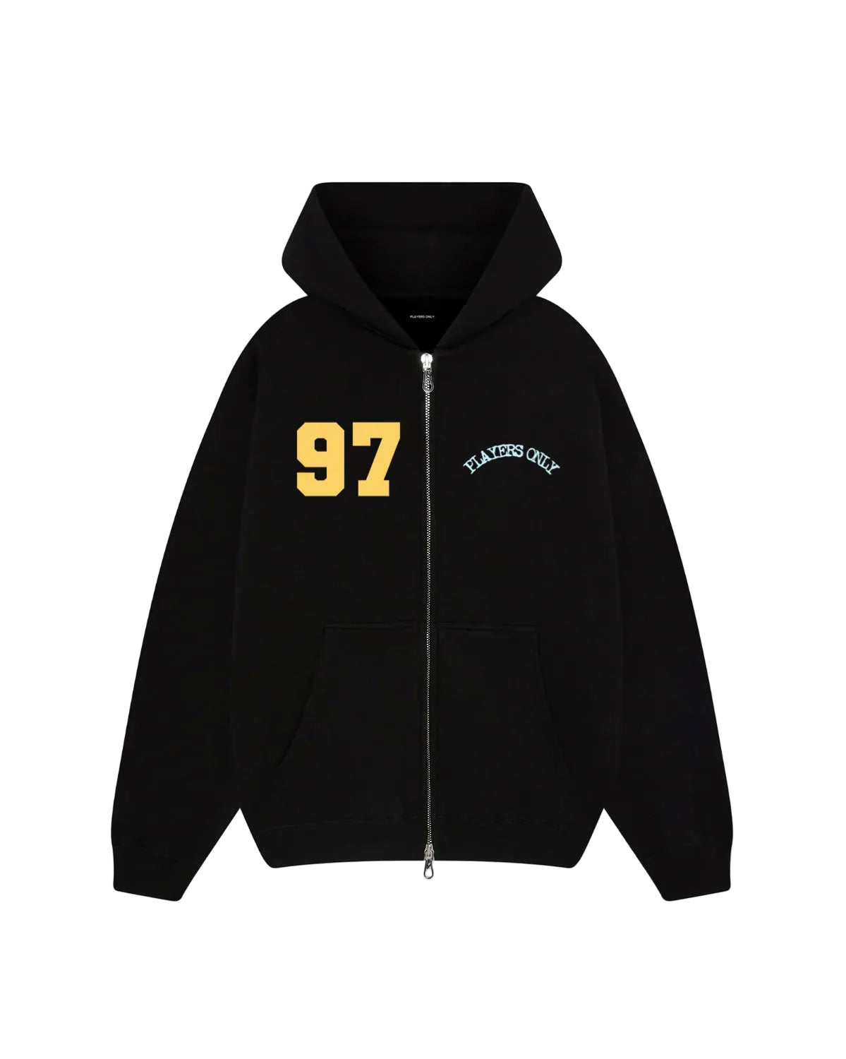 Players Only Jersey Black Zip-Up Hoodie