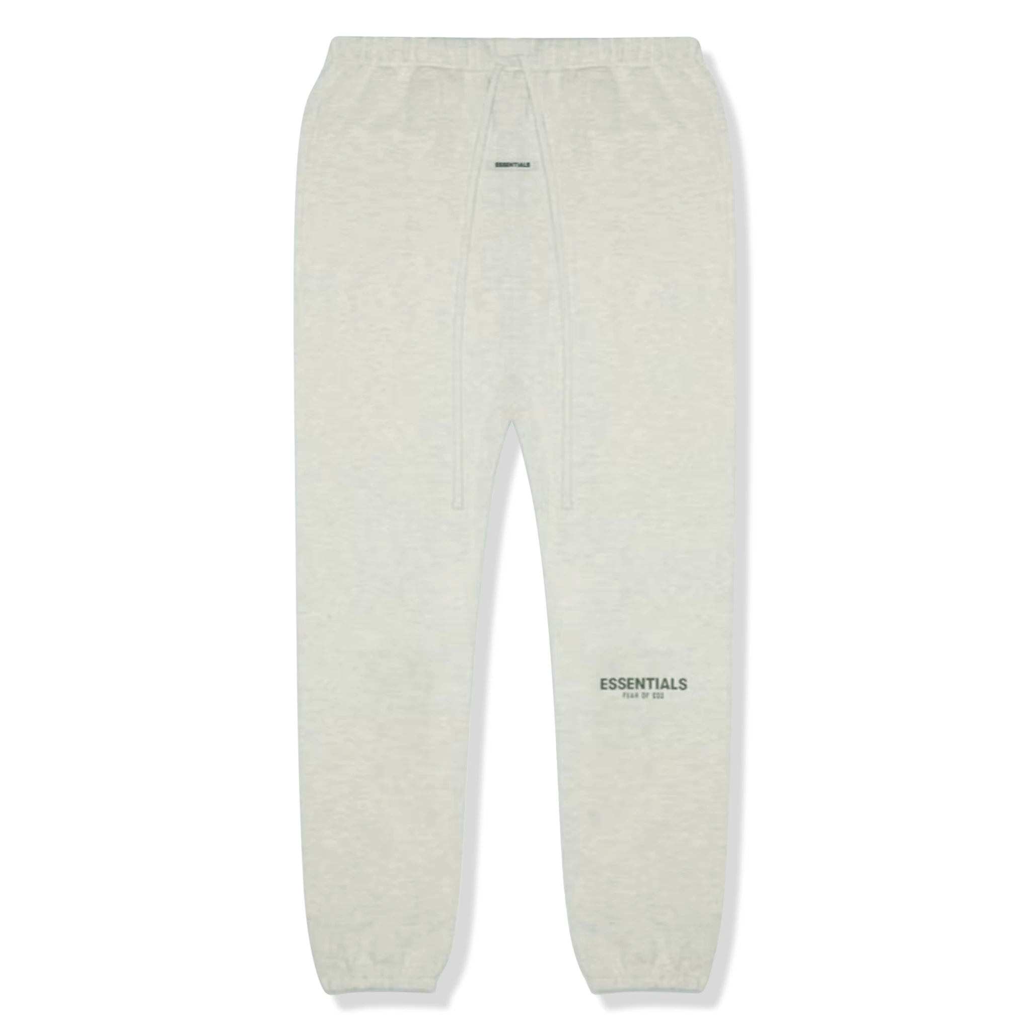 Front view of Fear Of God Essentials Oatmeal Reflective Lounge Sweatpants