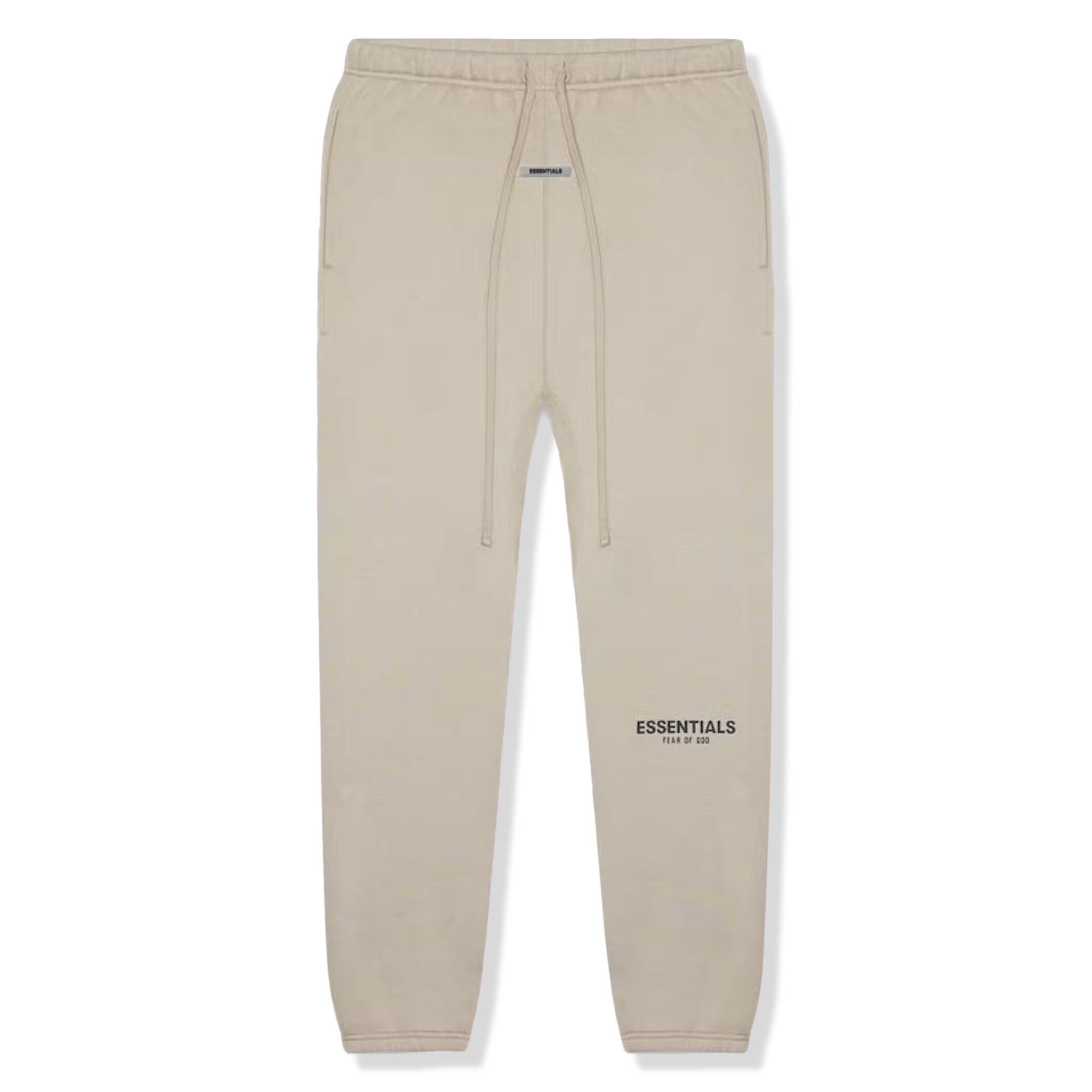 Front view of Fear Of God Essentials Olive/Khaki Reflective Lounge Sweatpants