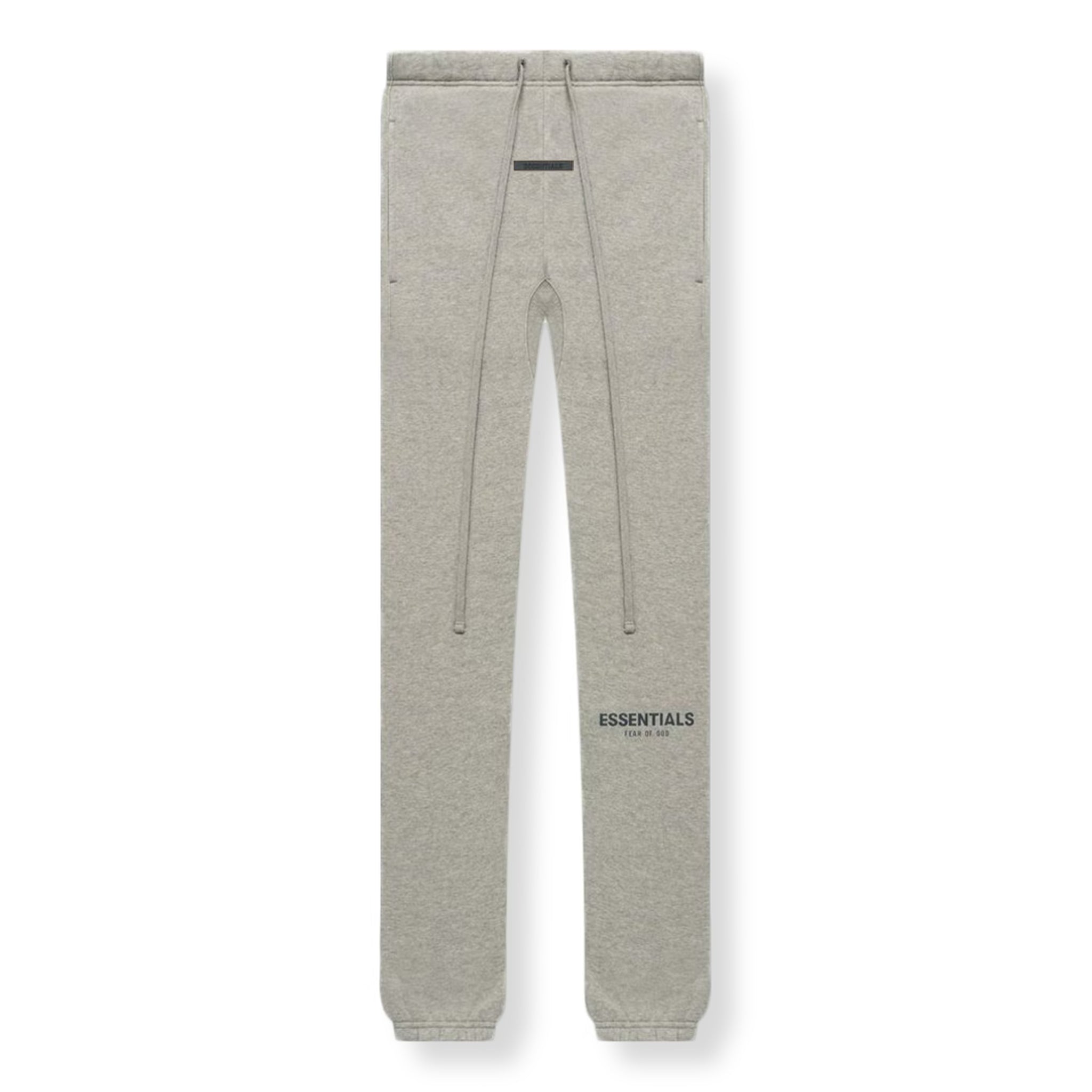 Front view of Fear Of God Essentials Core Collection Dark Heather Oatmeal Sweatpants 