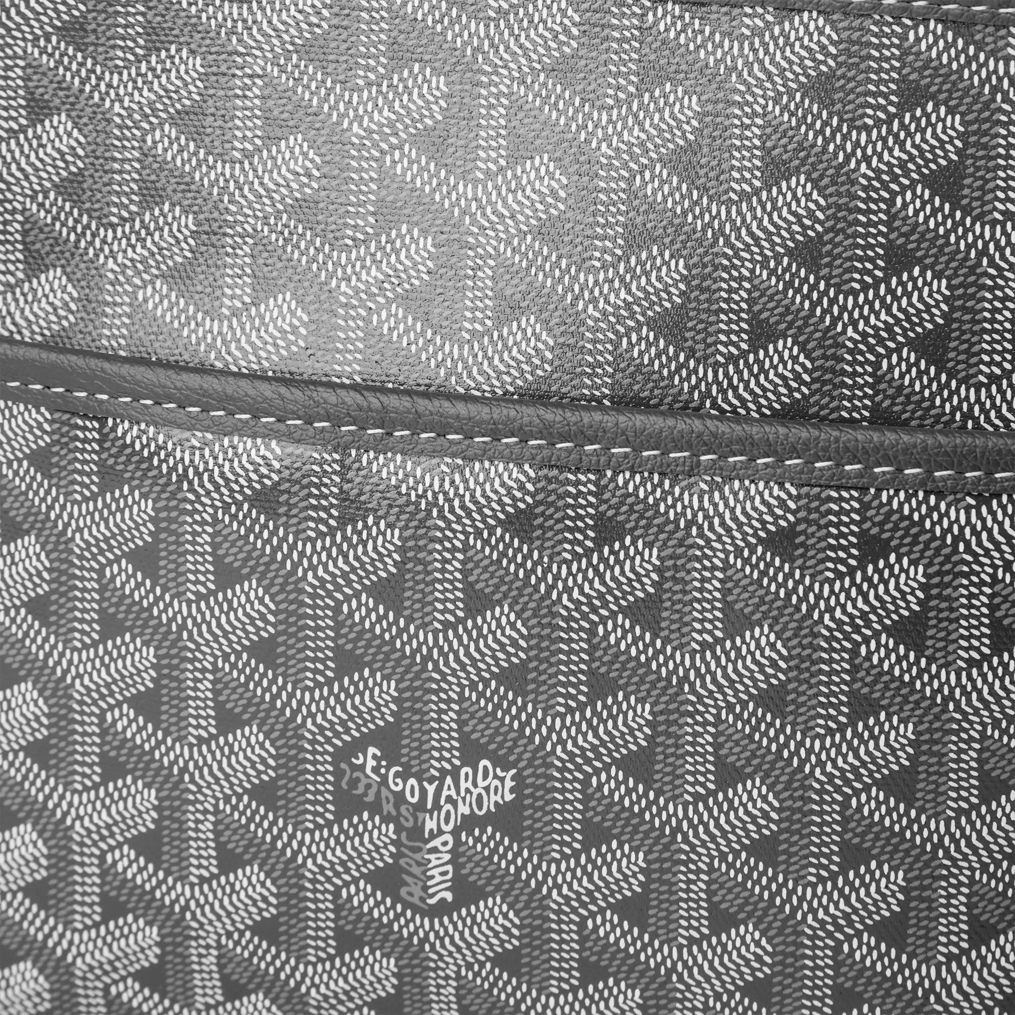 Detail view of Goyard Jouvence MM Grey Washbag