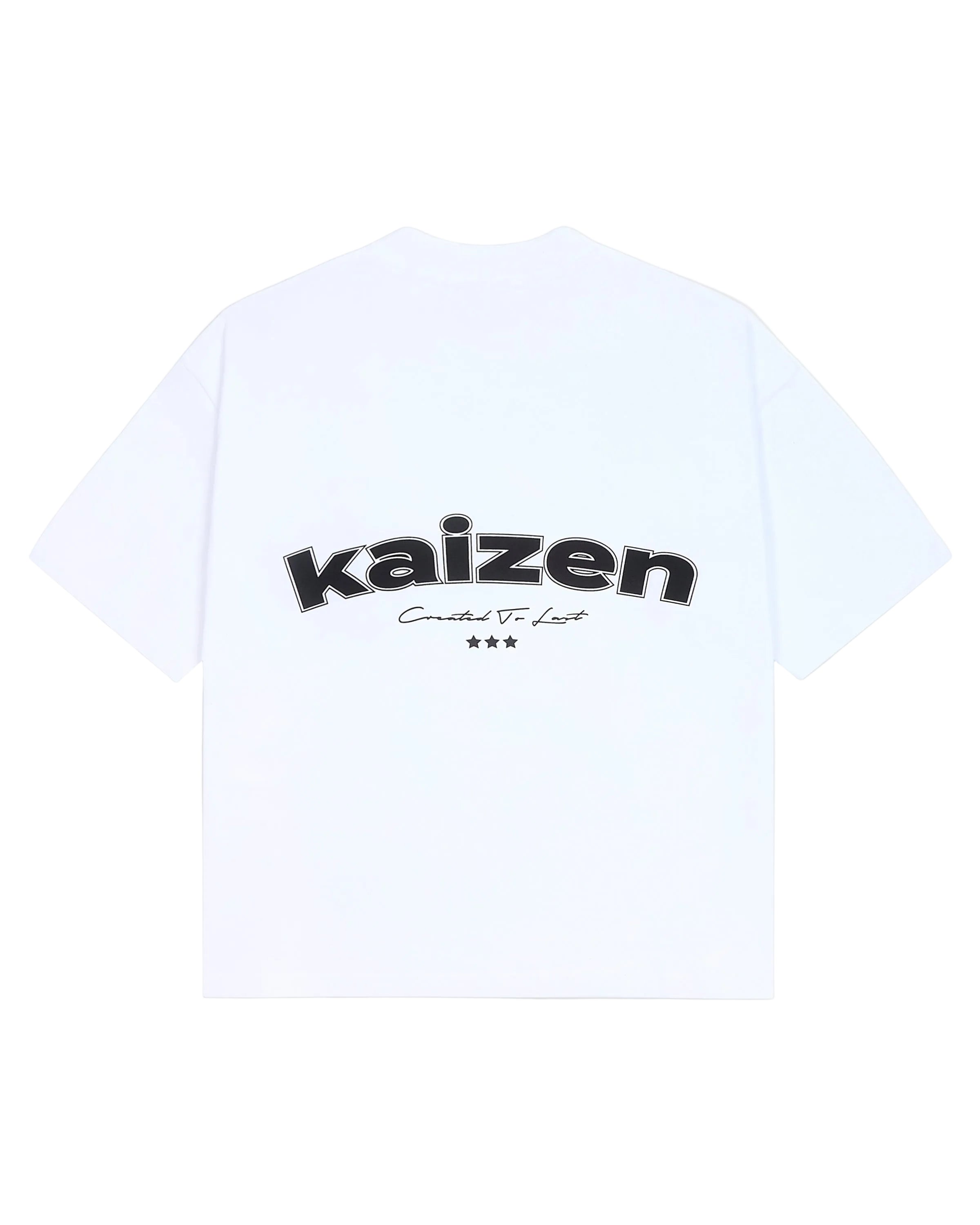 Back view of Kaizen Market Arch White T-shirts