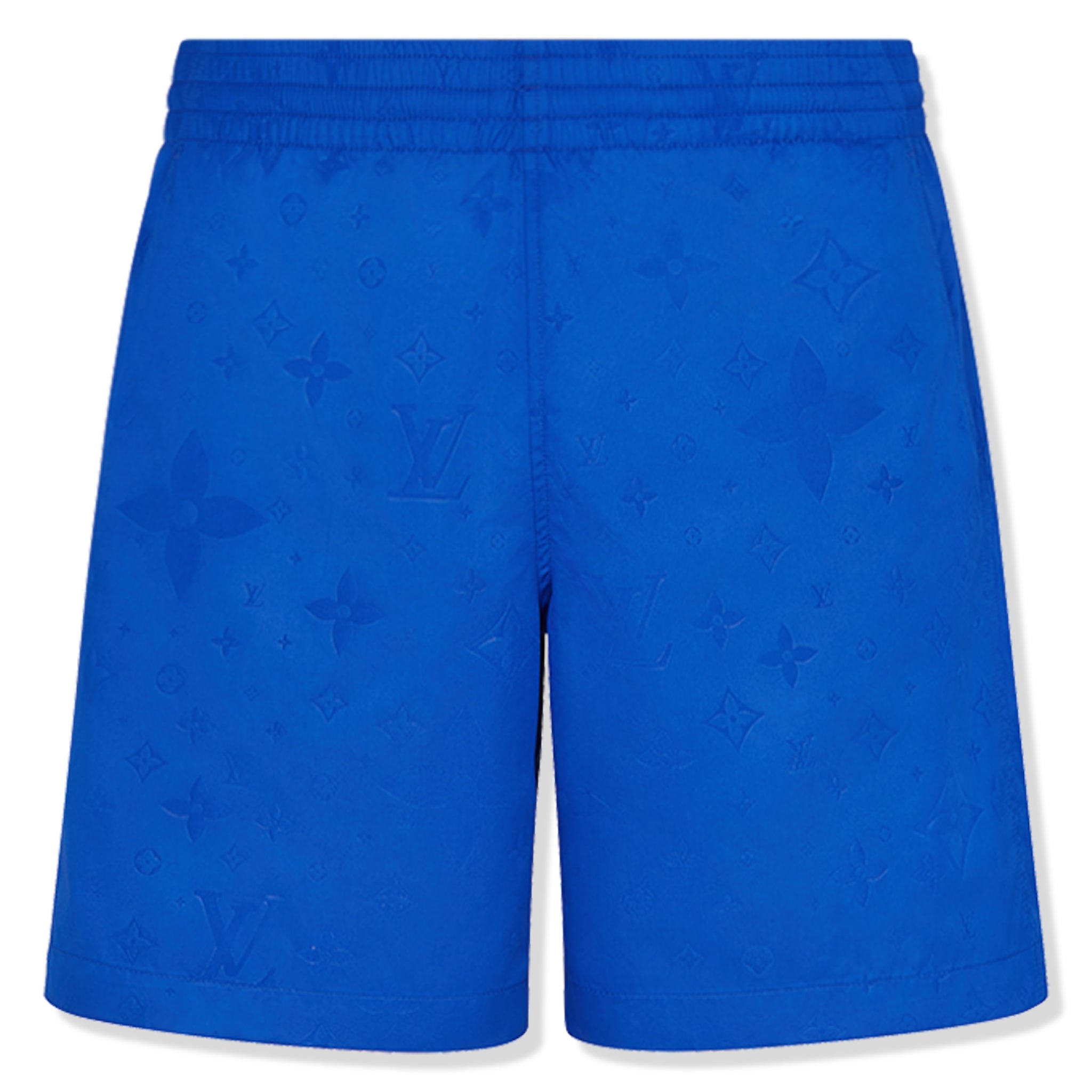 Image of Louis Vuitton Monogram Signature Swim Blue Board Shorts