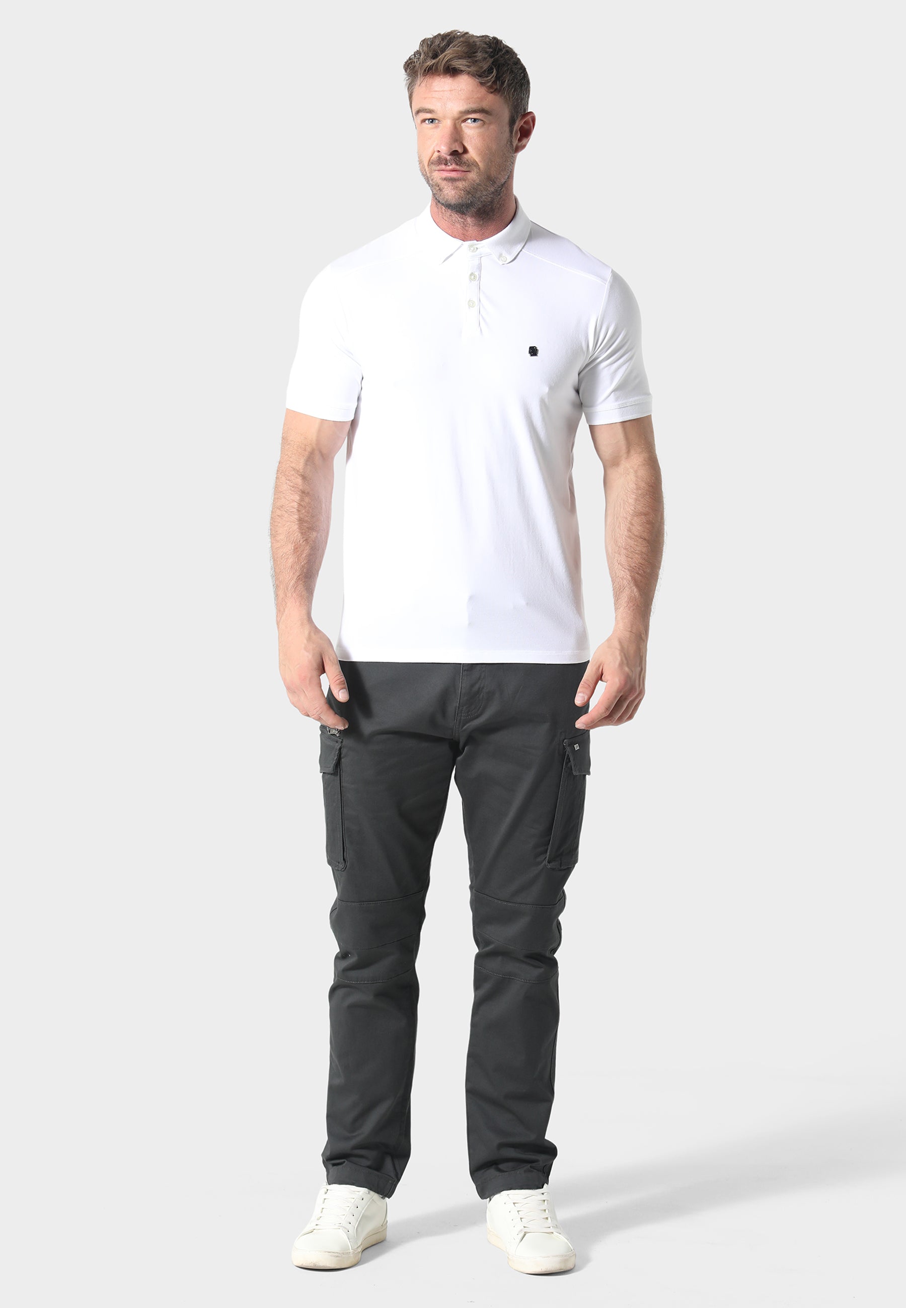 883 Police Neptunes White Polo Shirt