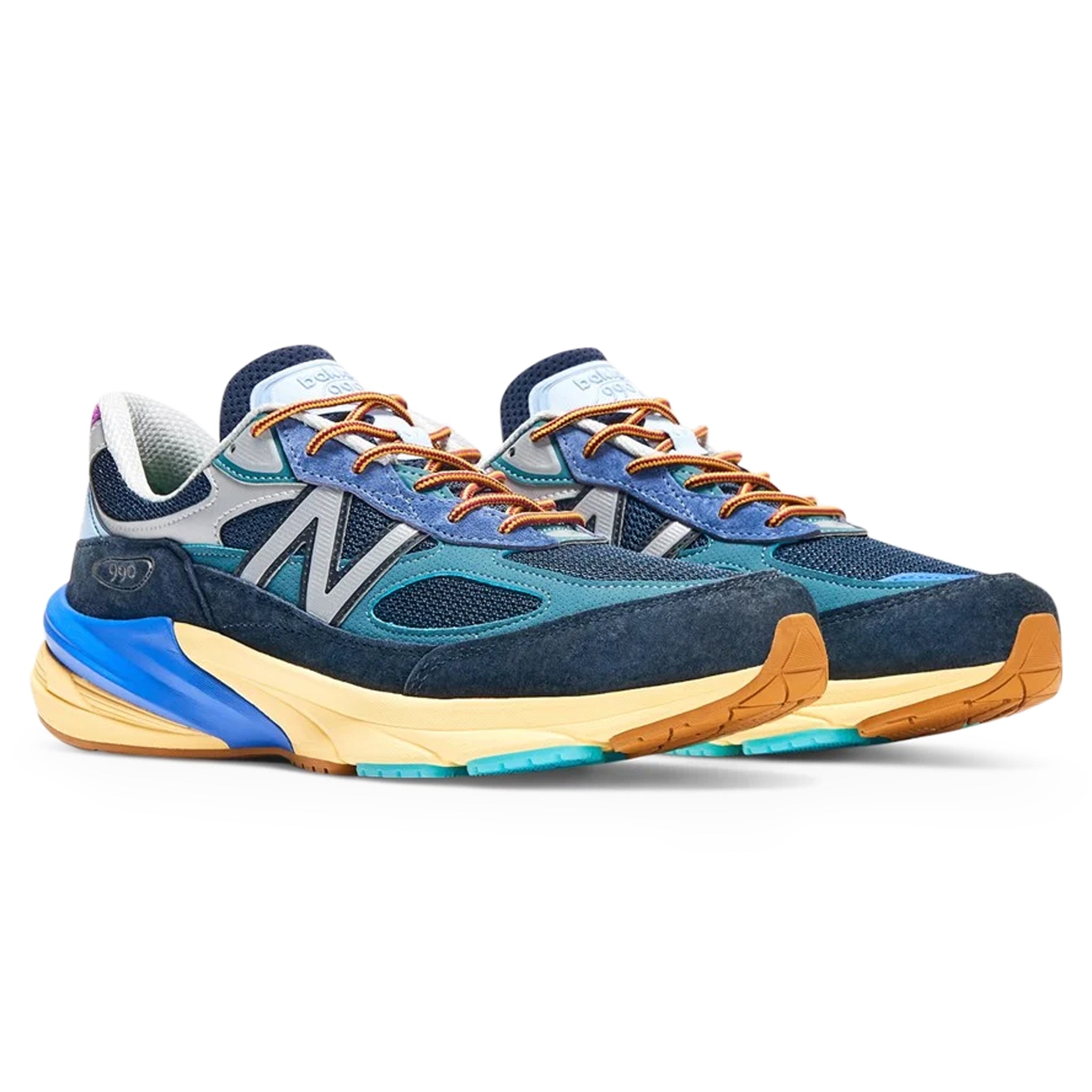 Front side view of of New Balance 990v6 MiUSA Action Bronson Lapis Lazuli M990AC6