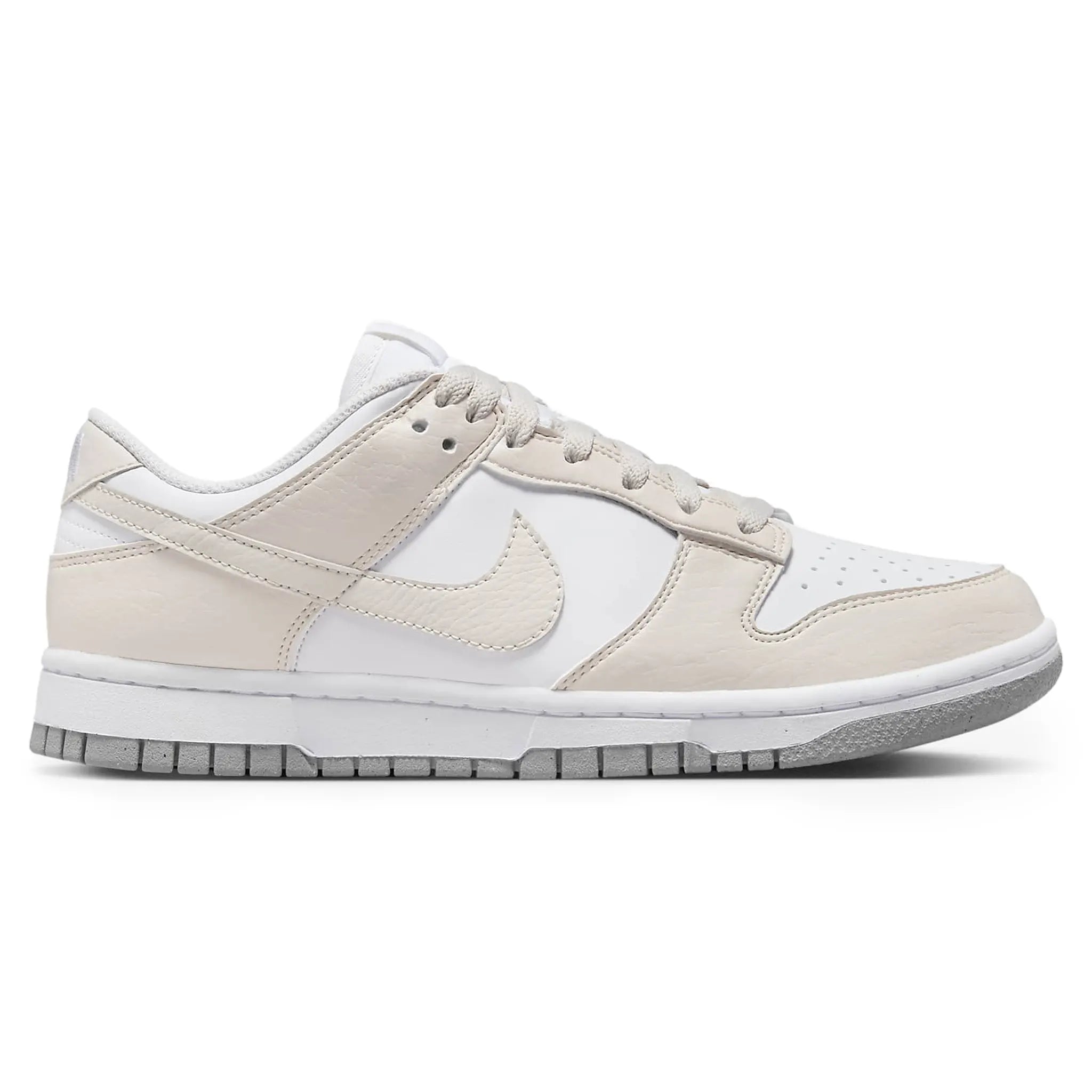 Side view of Nike Dunk Low Next Nature White Light Orewood Brown (W)