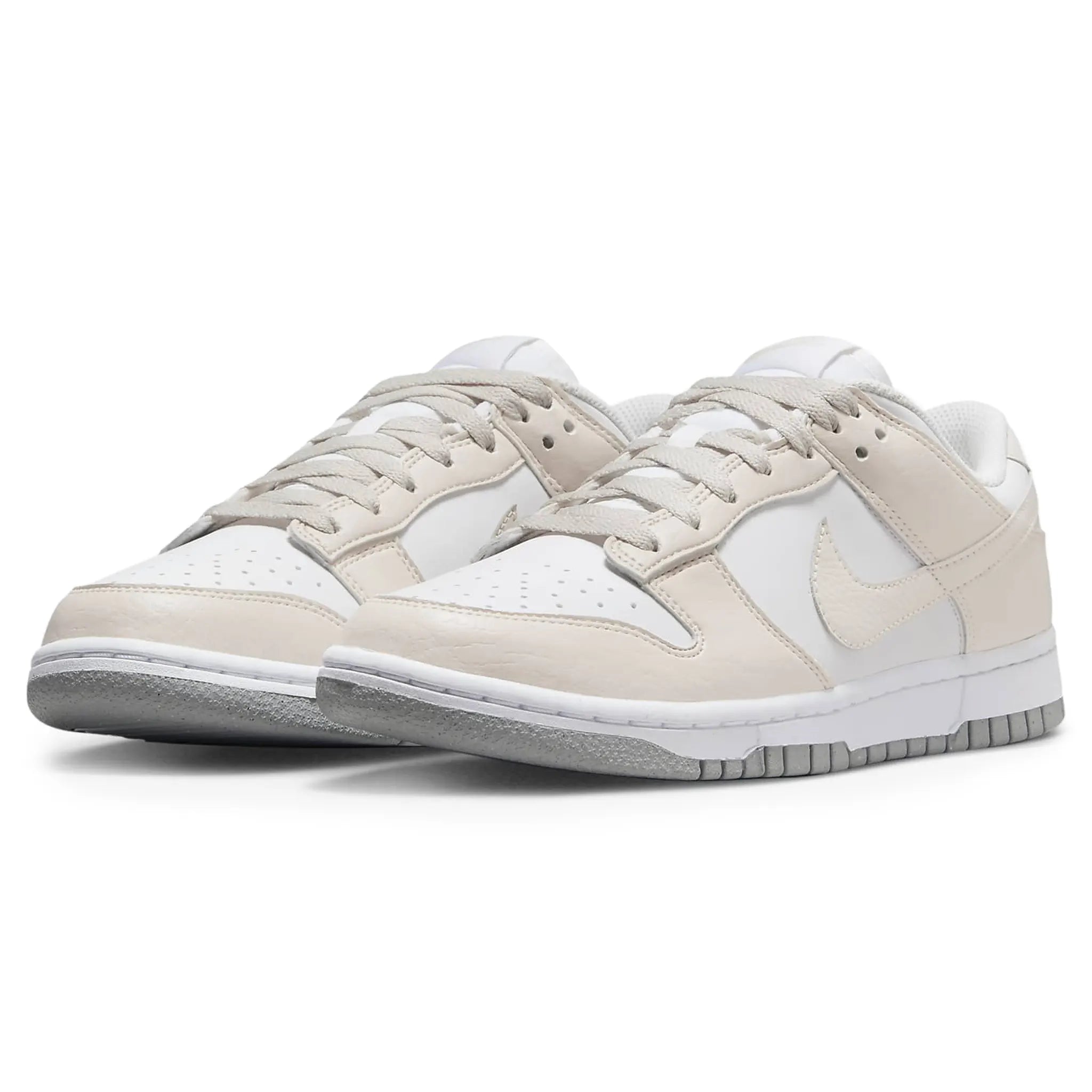 Front side view of Nike Dunk Low Next Nature White Light Orewood Brown (W)