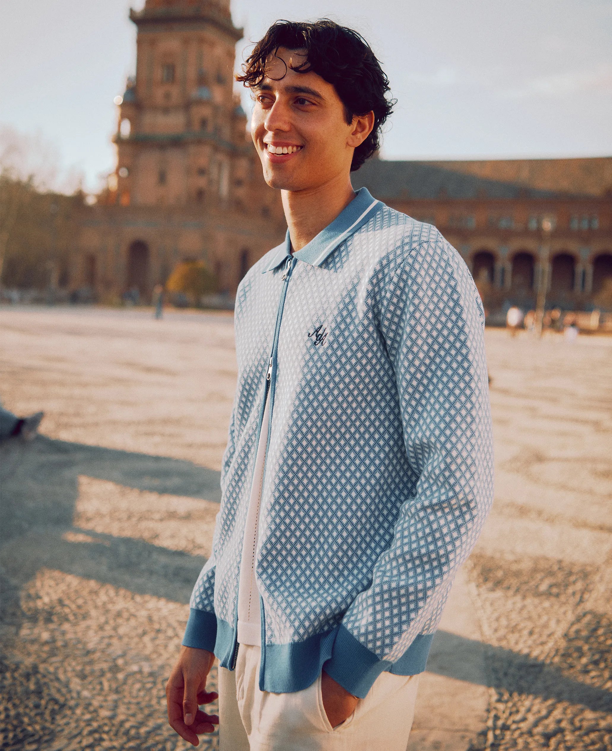 Alma De Ace Nita Knitted Blue Jacket