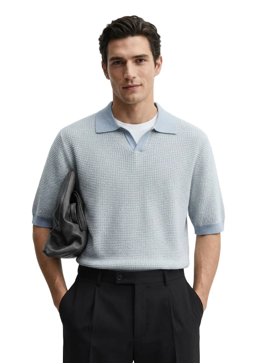 Sedley Offord Steel Blue Polo Shirt