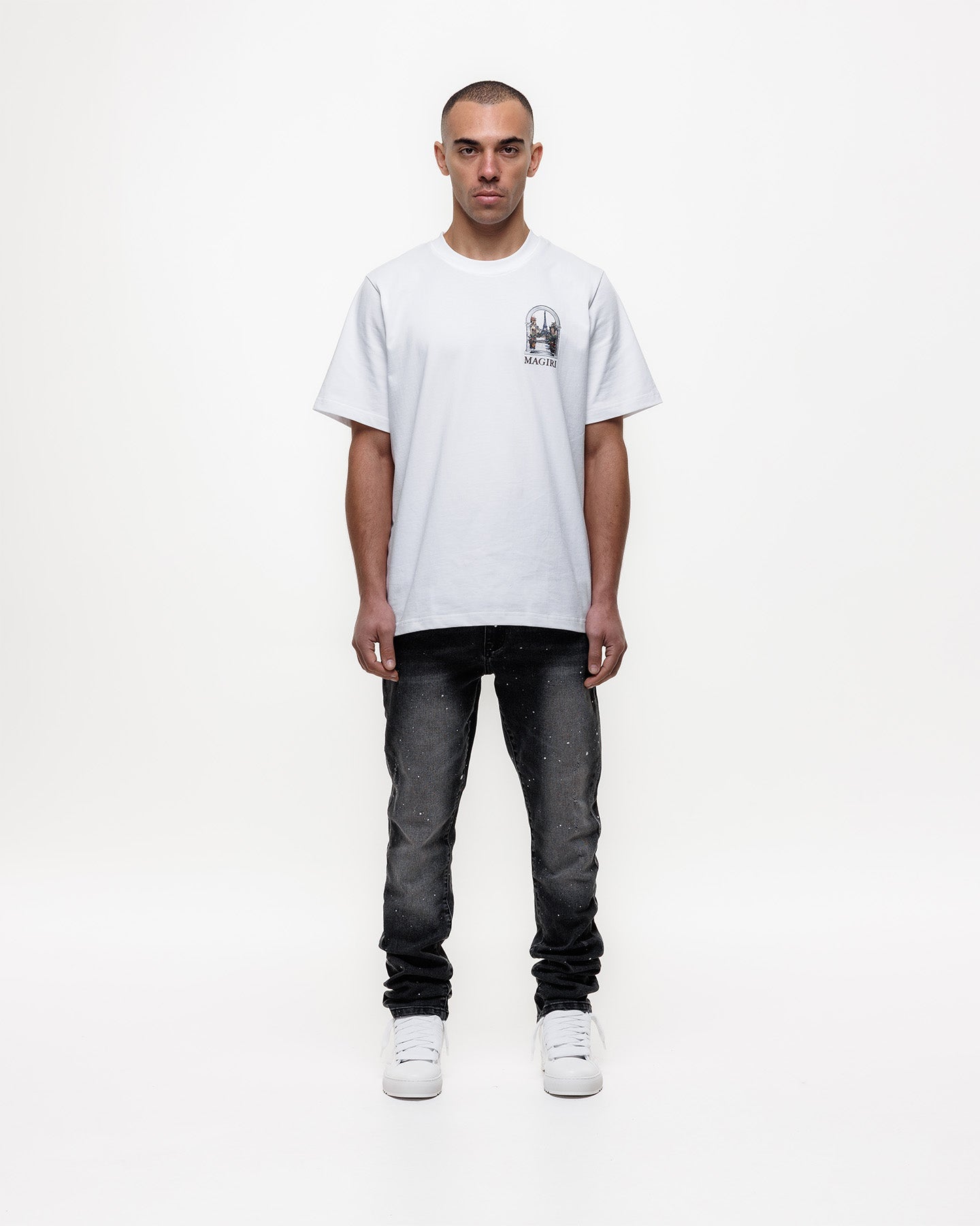 MAGIRI Ombre Slim Black Jeans