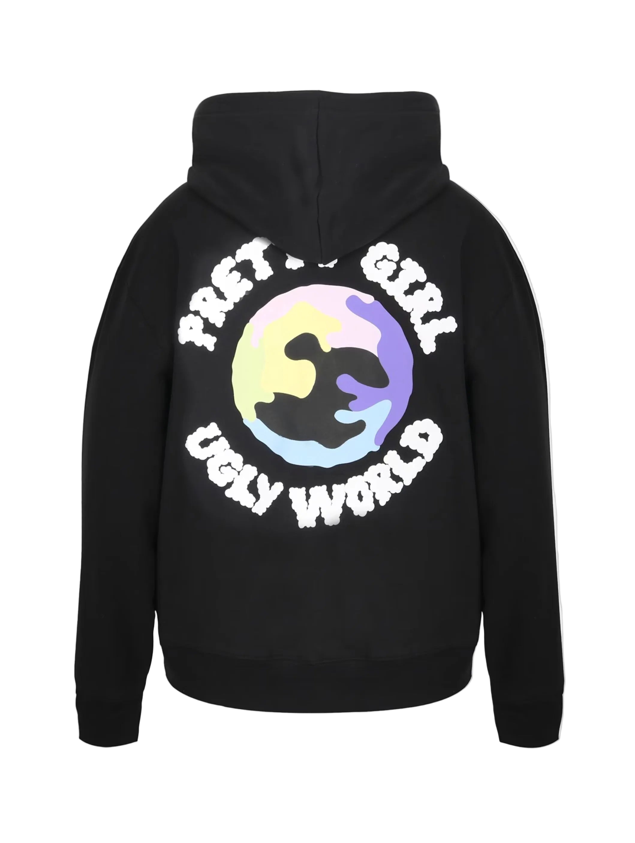 Pretty Girl Ugly World Zip Black Hoodie