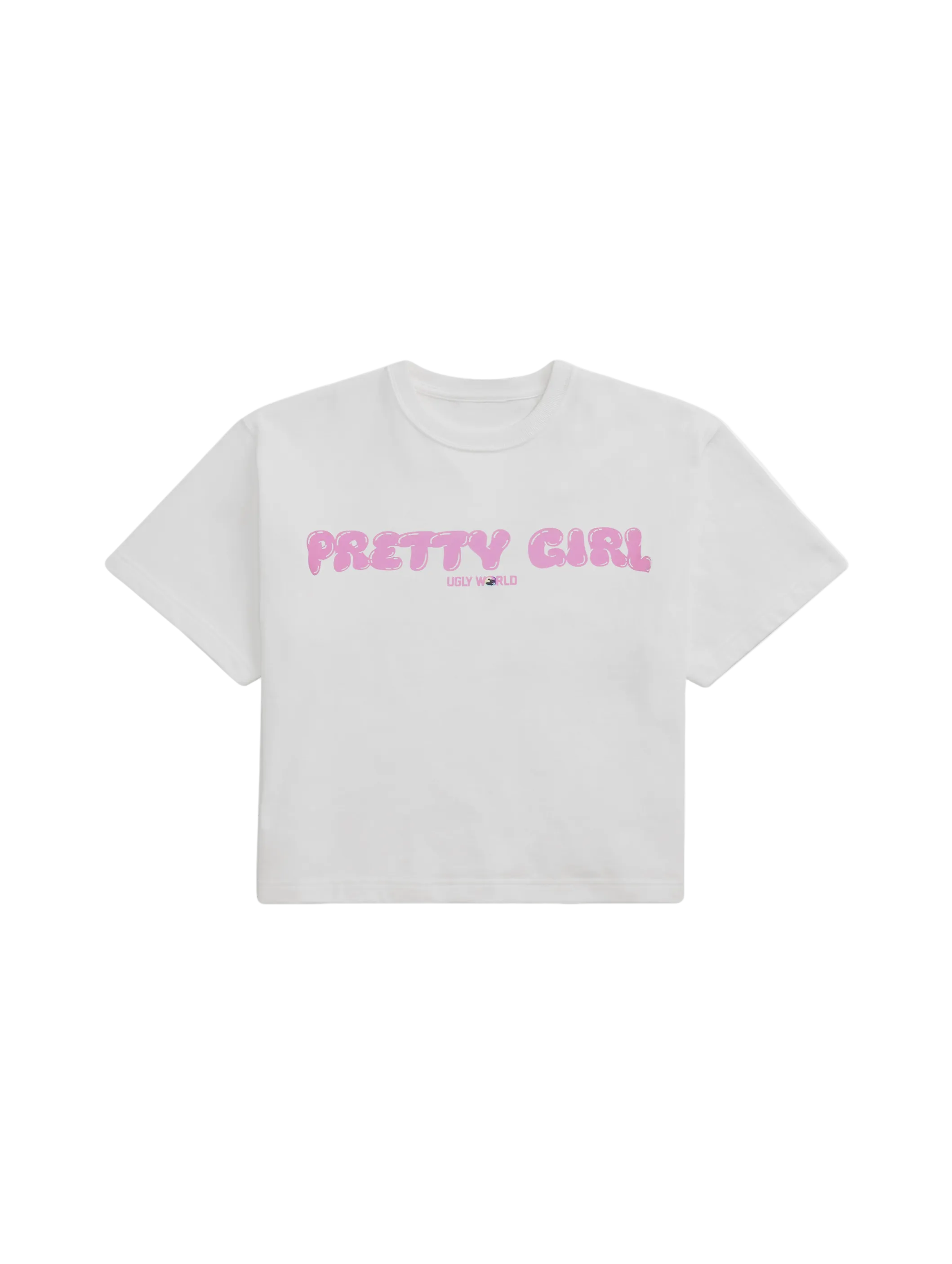Pretty Girl Ugly World Baby White T-Shirt