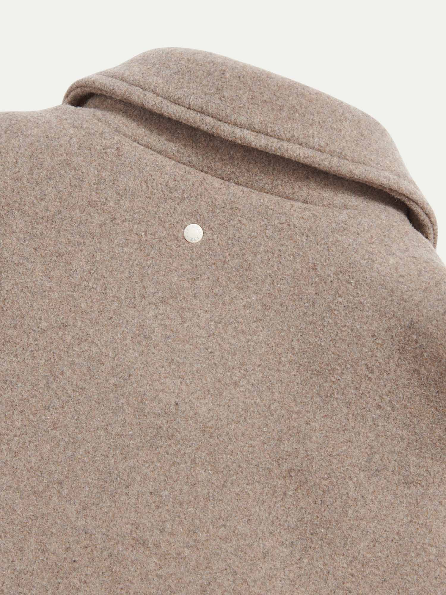 Peckham Rye Wool Blend Simply Taupe Bomber Jacket