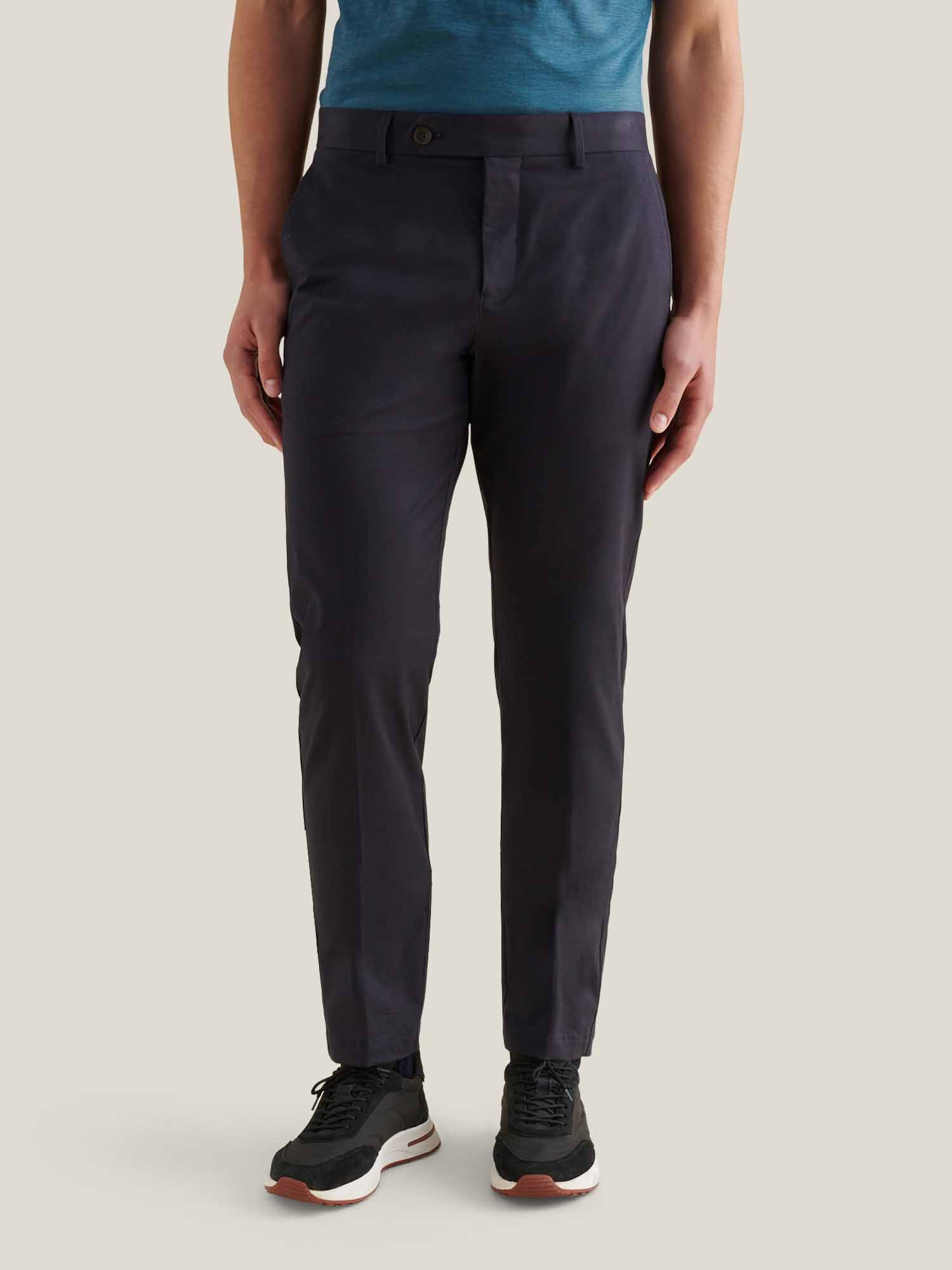 Peckham Rye Stretch Dark Sapphire Navy Cotton Trouser