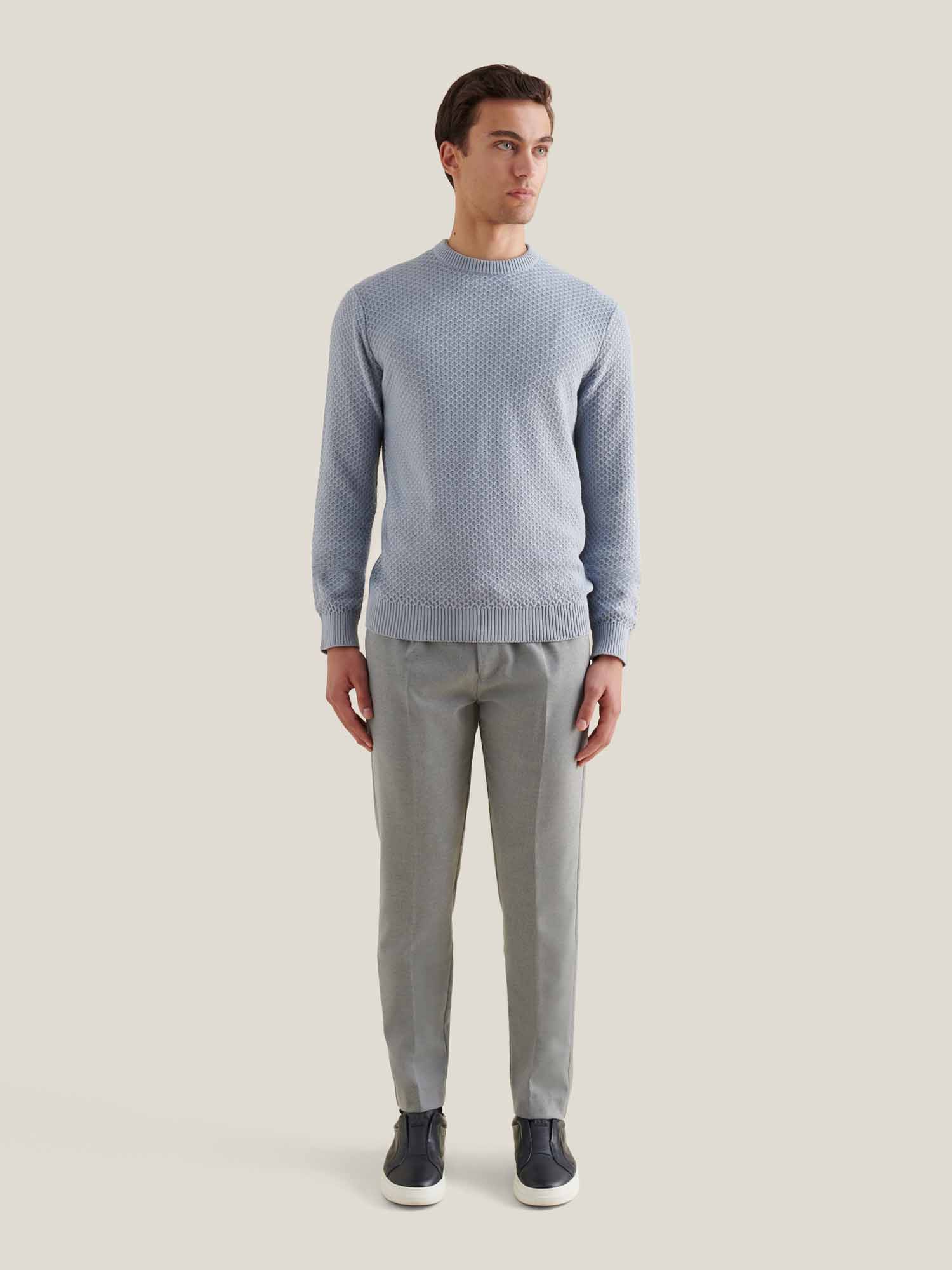 Peckham Rye Flannel Light Grey Marl Tech Drawstring Trousers