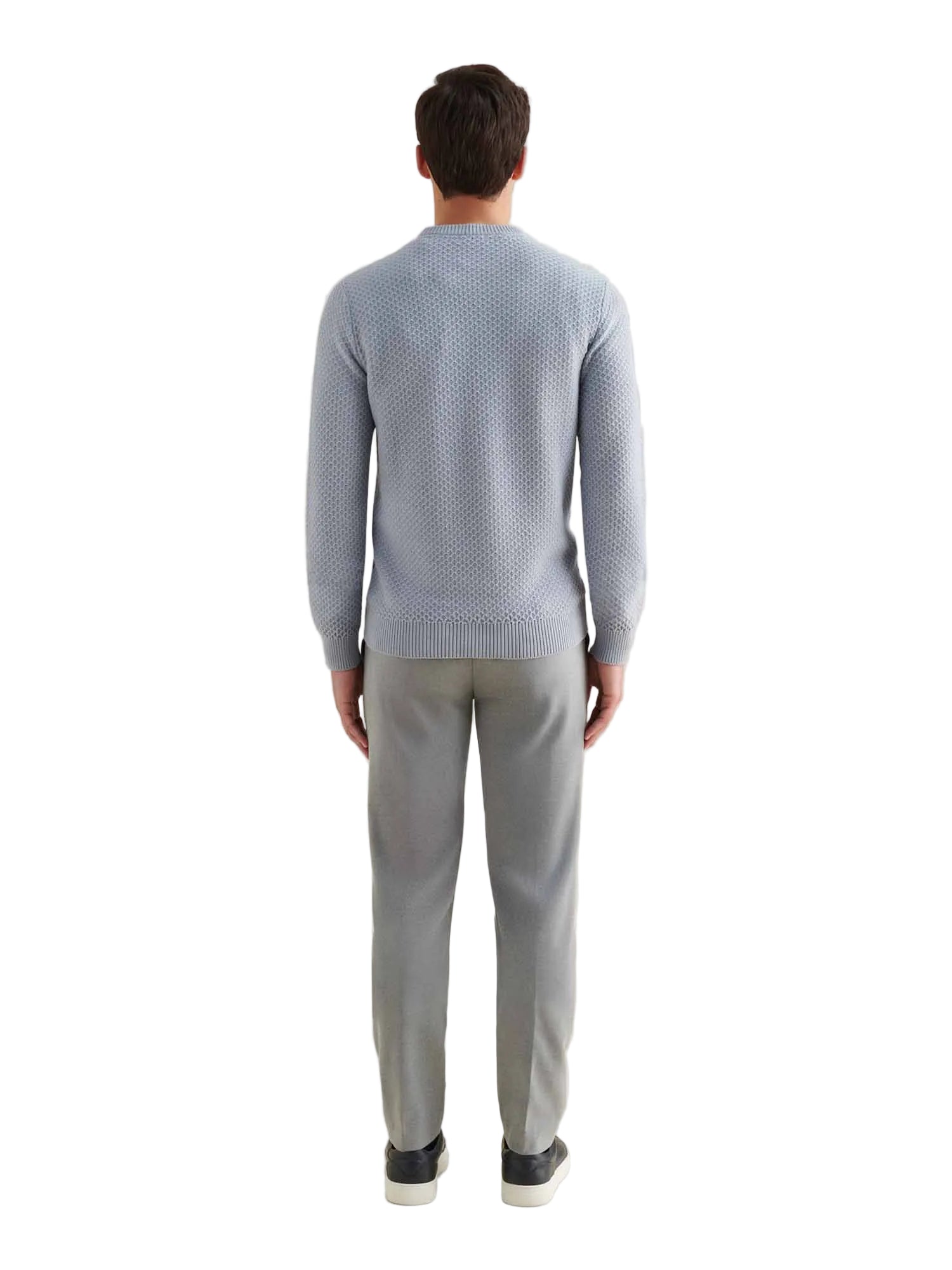 Peckham Rye Flannel Light Grey Marl Tech Drawstring Trousers