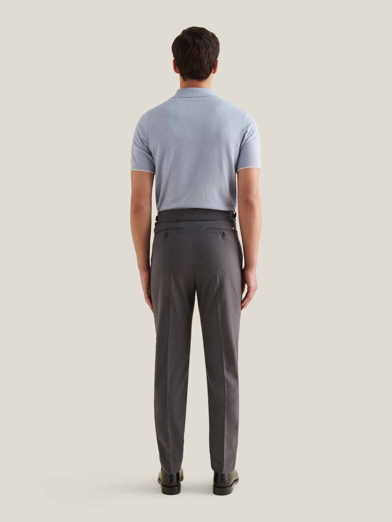 Peckham Rye Knit Blue Blizzard Polo Shirt