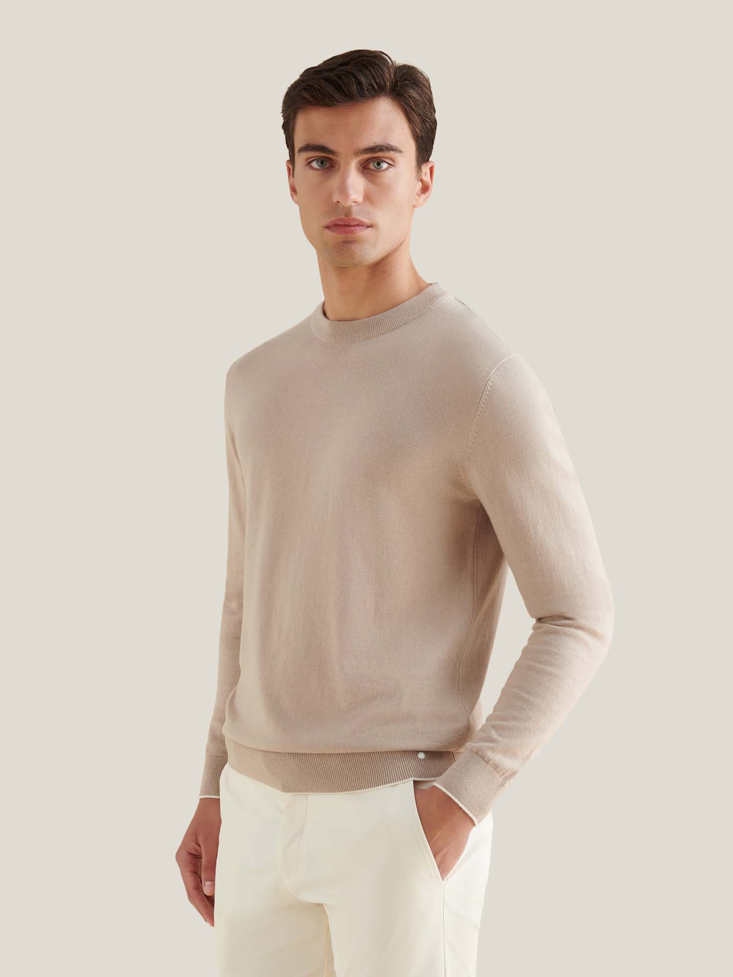 Peckham Rye Knit Simply Taupe Crewneck