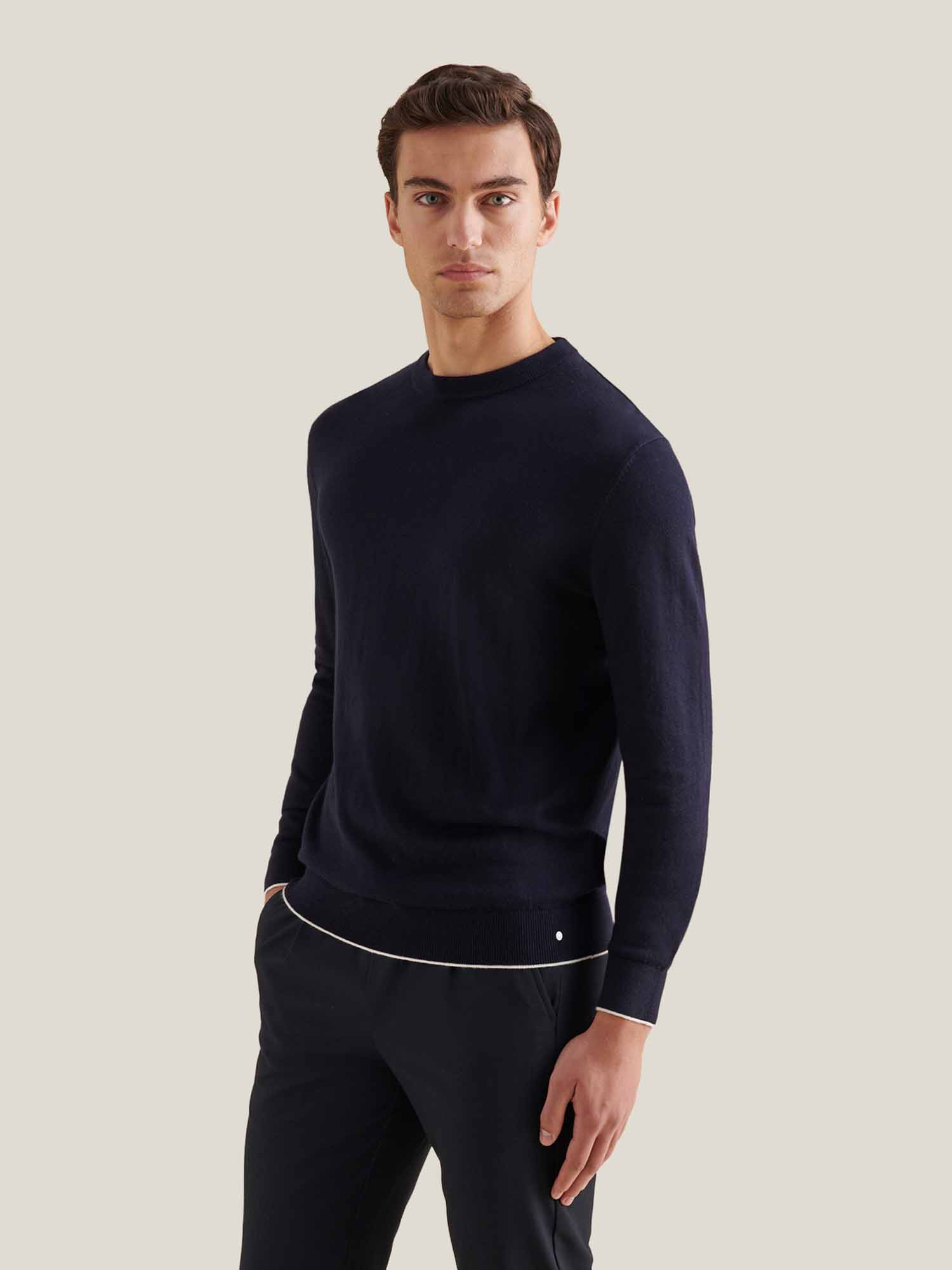 Peckham Rye Knit Dark Sapphire Navy Crewneck