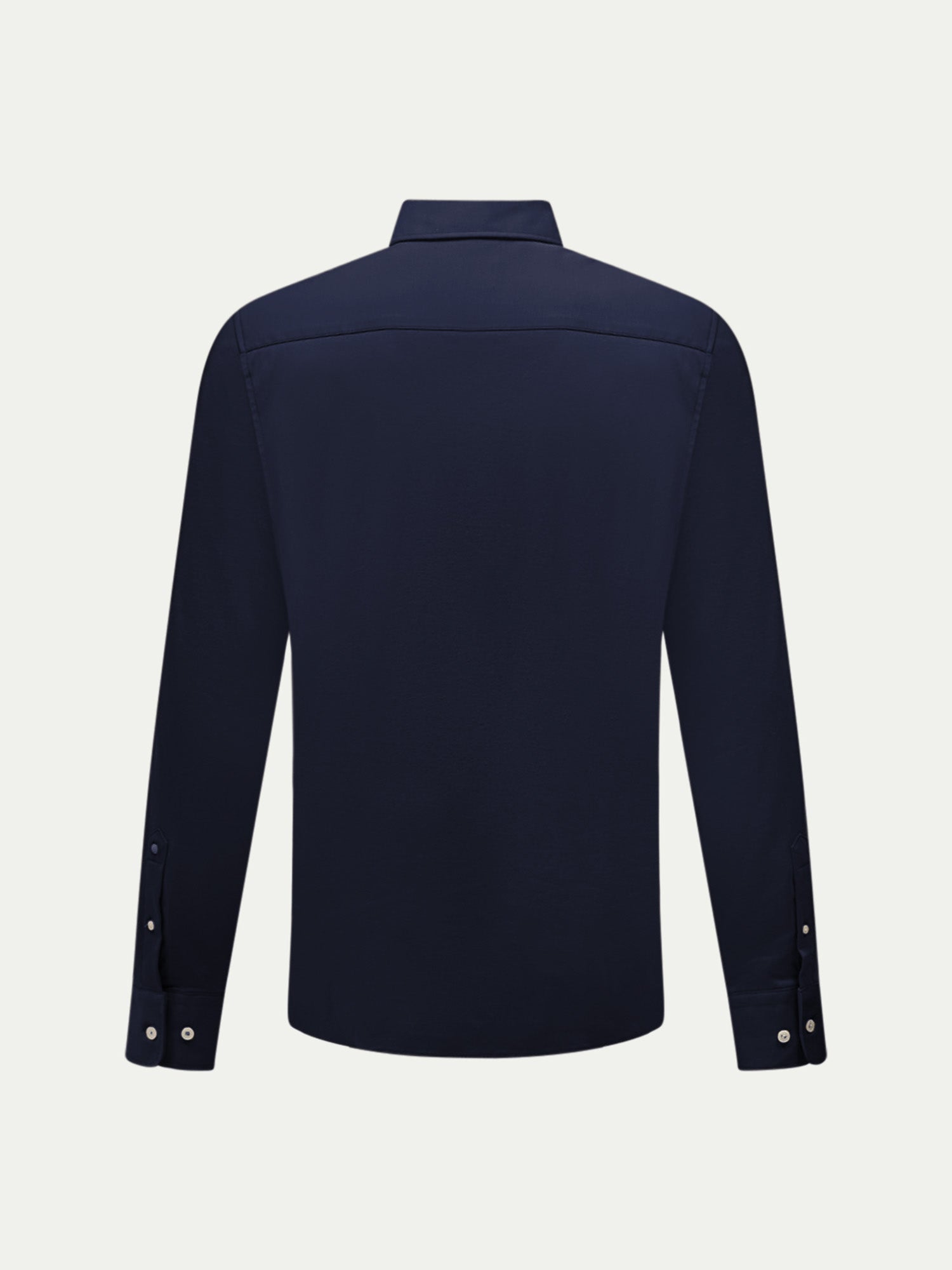 Peckham Rye Jersey Hidden-Button Dark Sapphire Navy Shirt