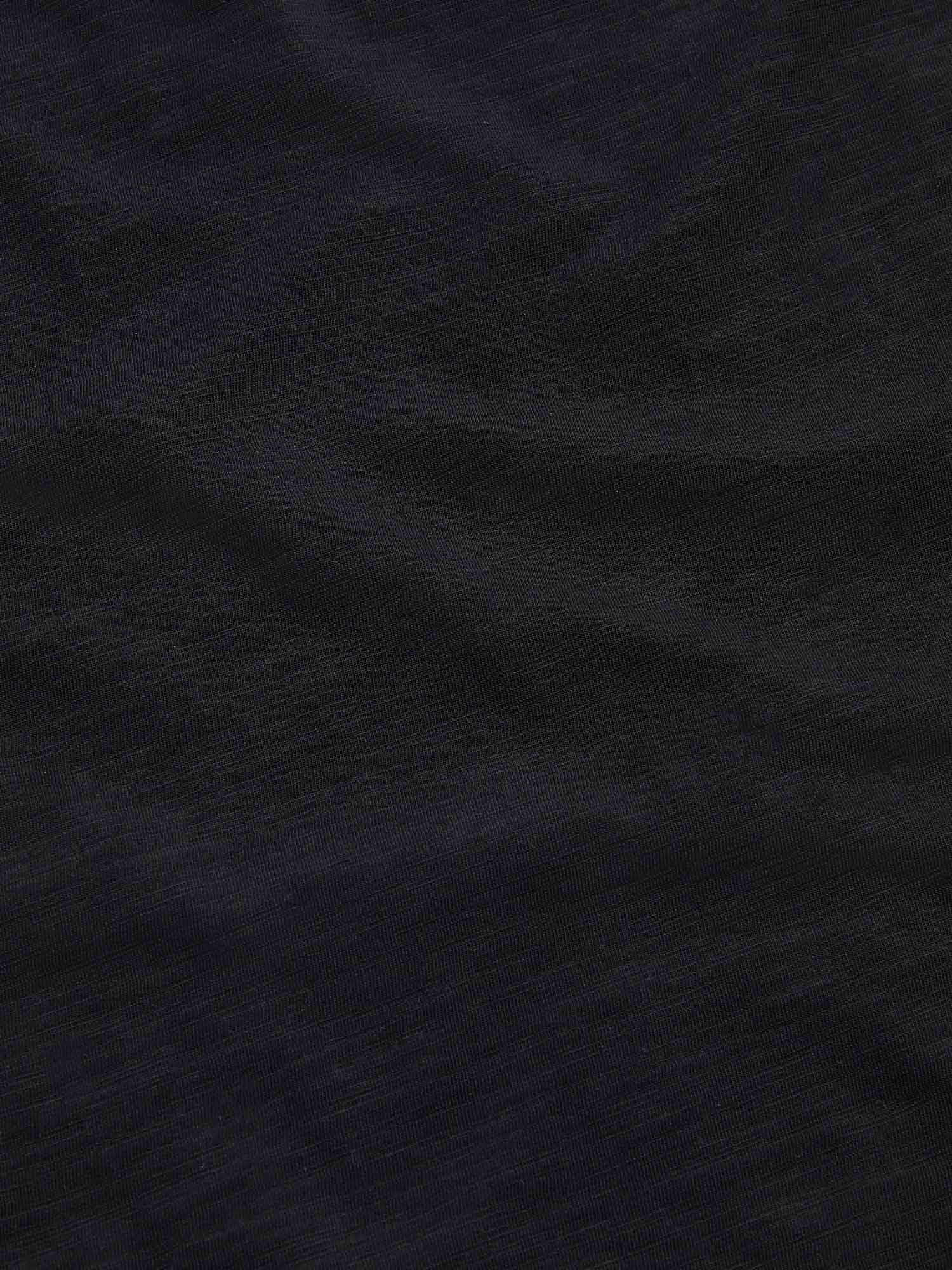 Peckham Rye Slub L/S Polo Black Shirt