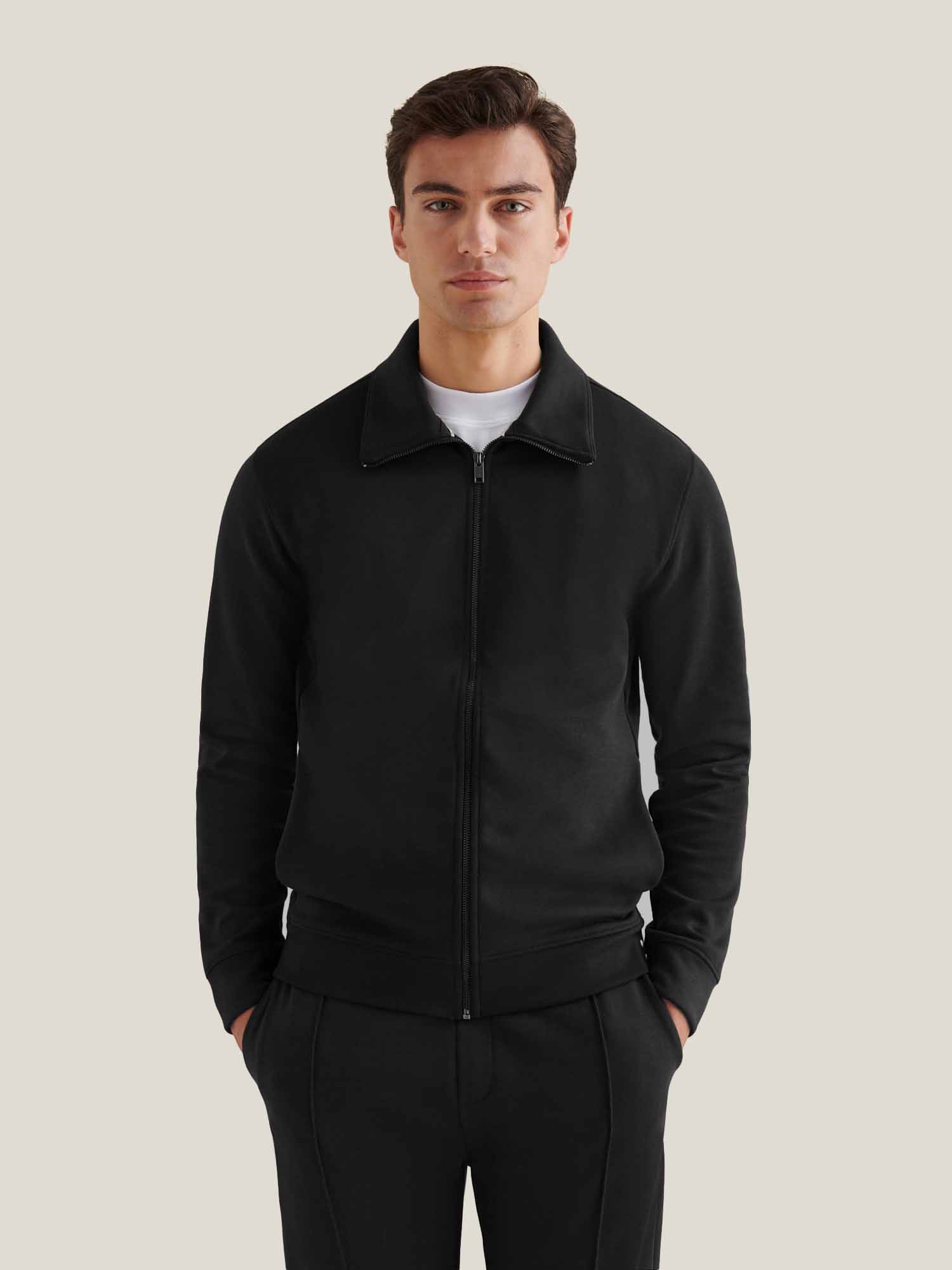 Peckham Rye Interlock Funnel Black Jacket