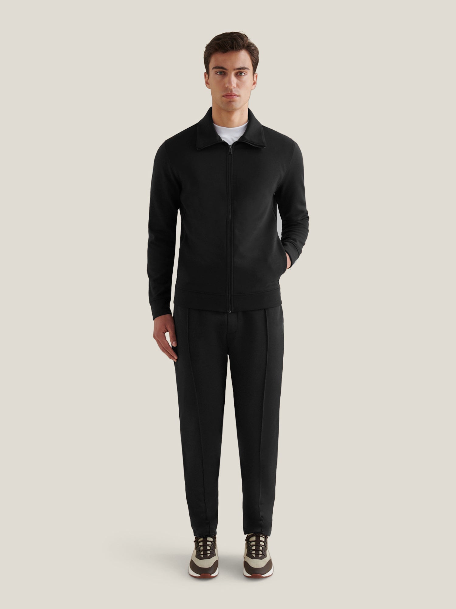 Peckham Rye Interlock Funnel Black Jacket