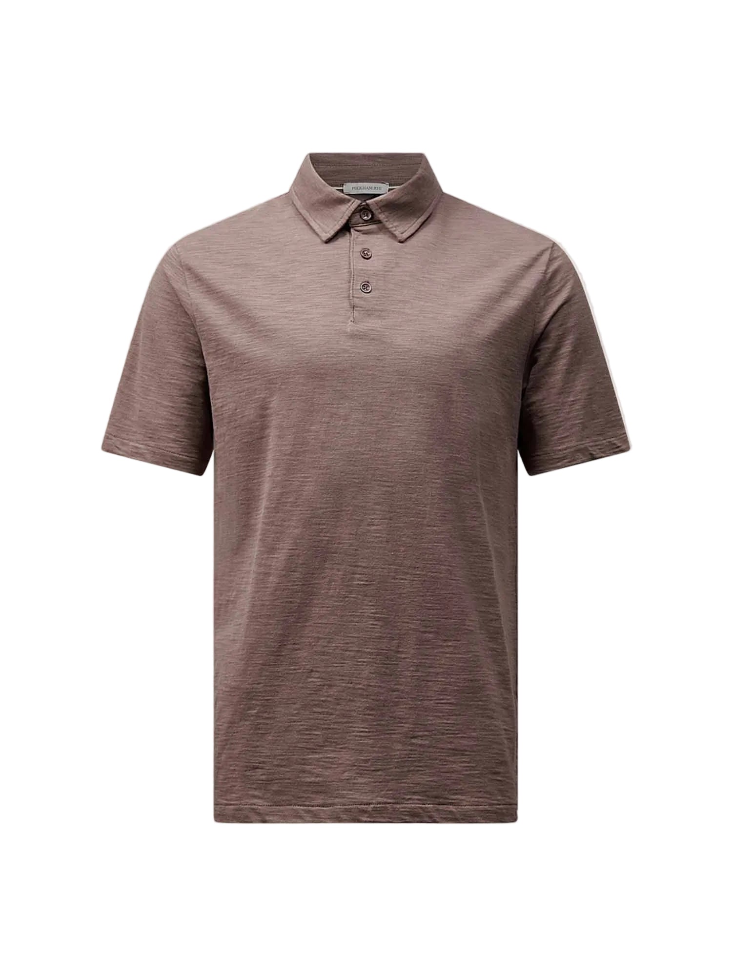 Front View of Peckham Rye Slub Iron Polo Shirt