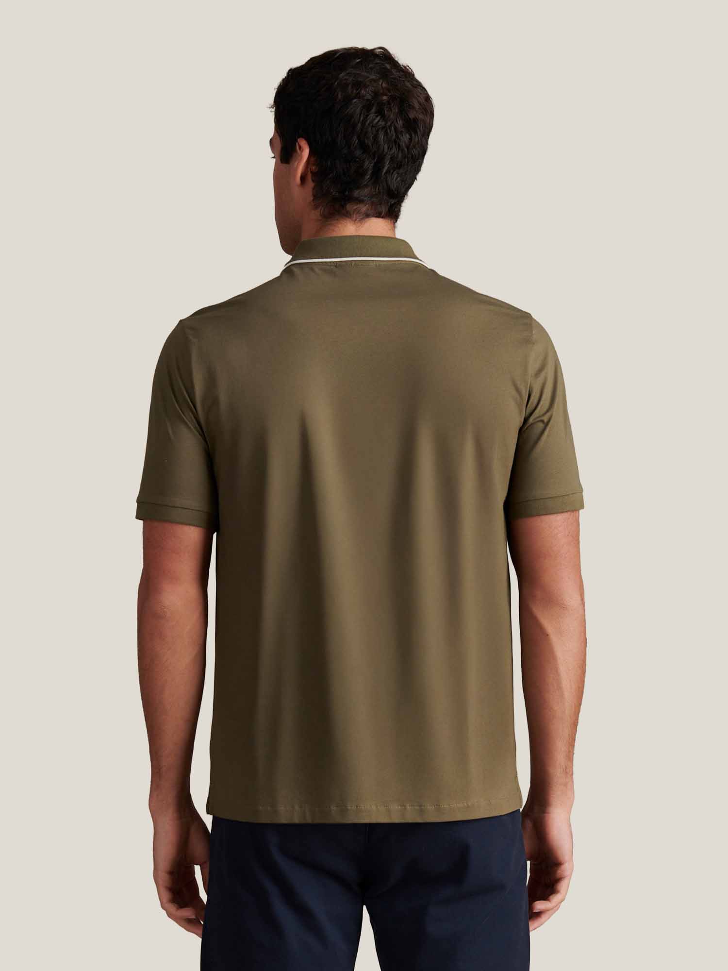 Peckham Rye Mercerised Cotton Tipped Sea Turtle Polo Shirt