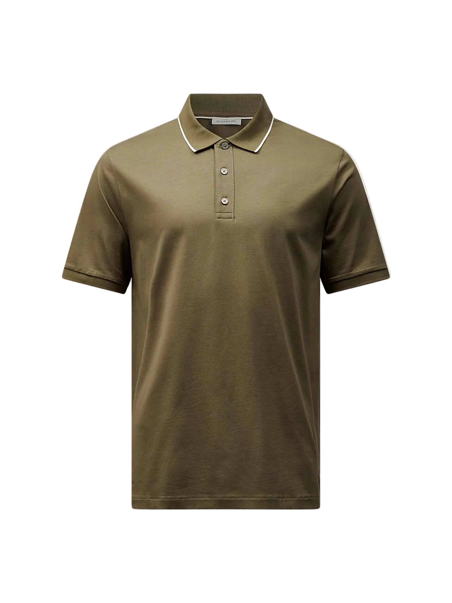 Peckham Rye Mercerised Cotton Tipped Sea Turtle Polo Shirt