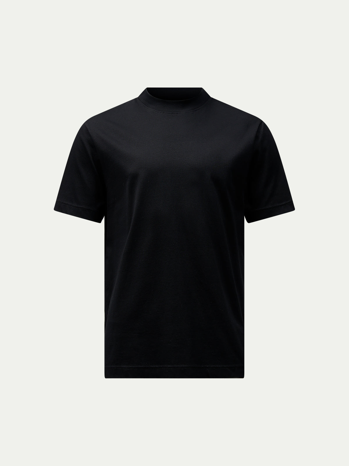 Peckham Rye Mercerised Cotton Black T-Shirt