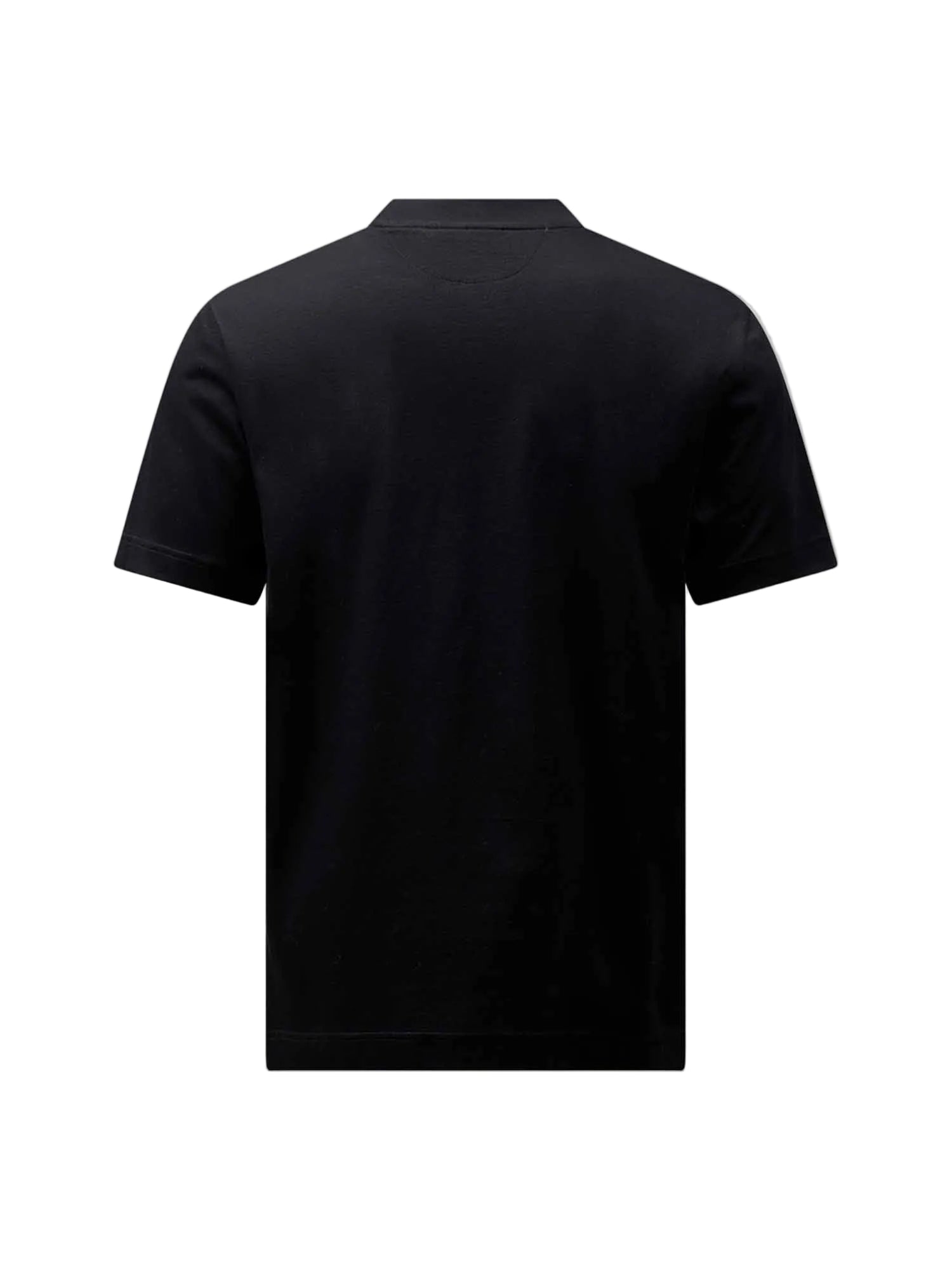 Back View of Peckham Rye Mercerised Cotton Black T-Shirt