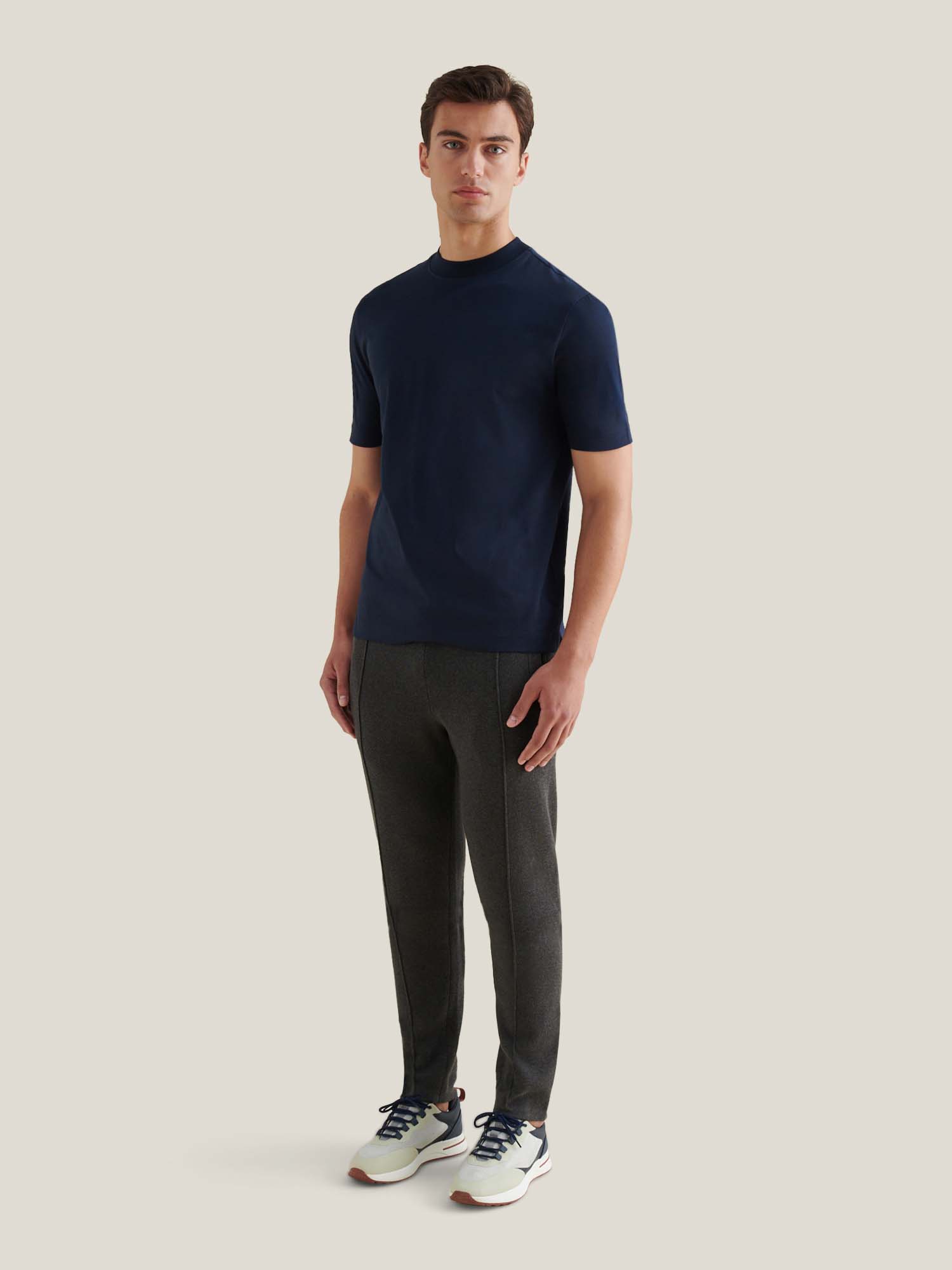 Peckham Rye Mercerised Cotton Dark Sapphire Navy T-Shirt