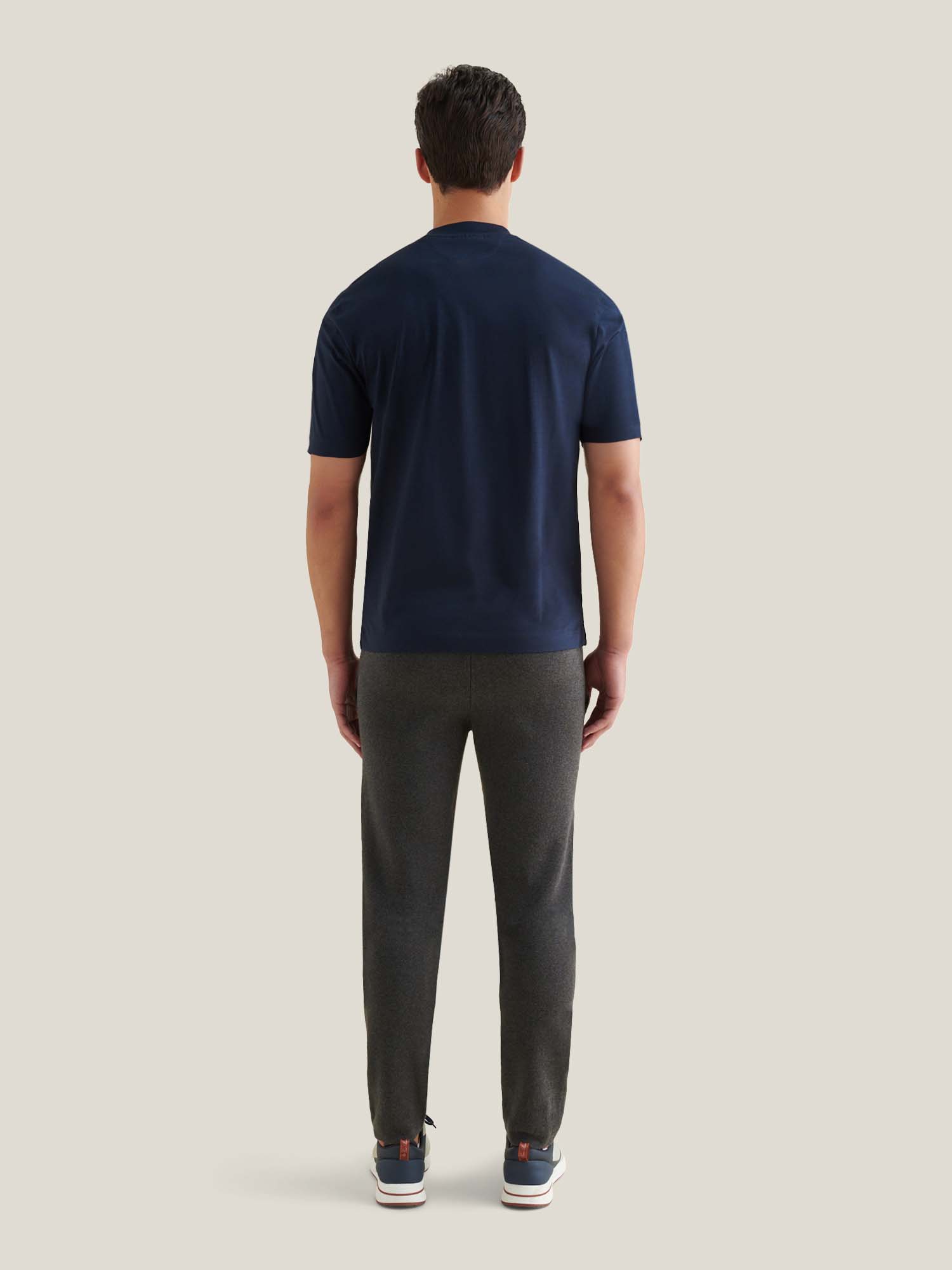 Peckham Rye Mercerised Cotton Dark Sapphire Navy T-Shirt