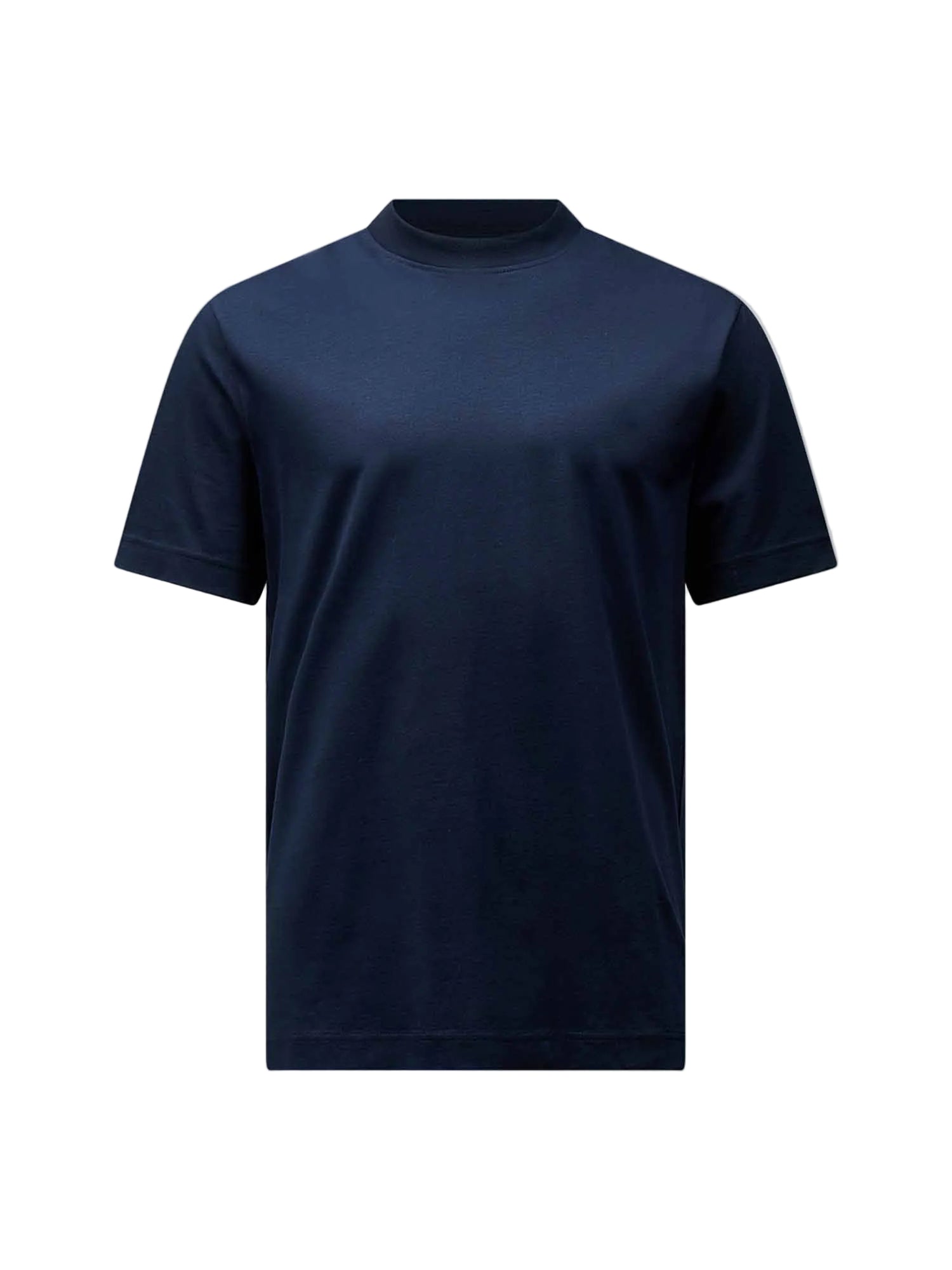 Front View of Peckham Rye Mercerised Cotton Dark Sapphire Navy T-Shirt