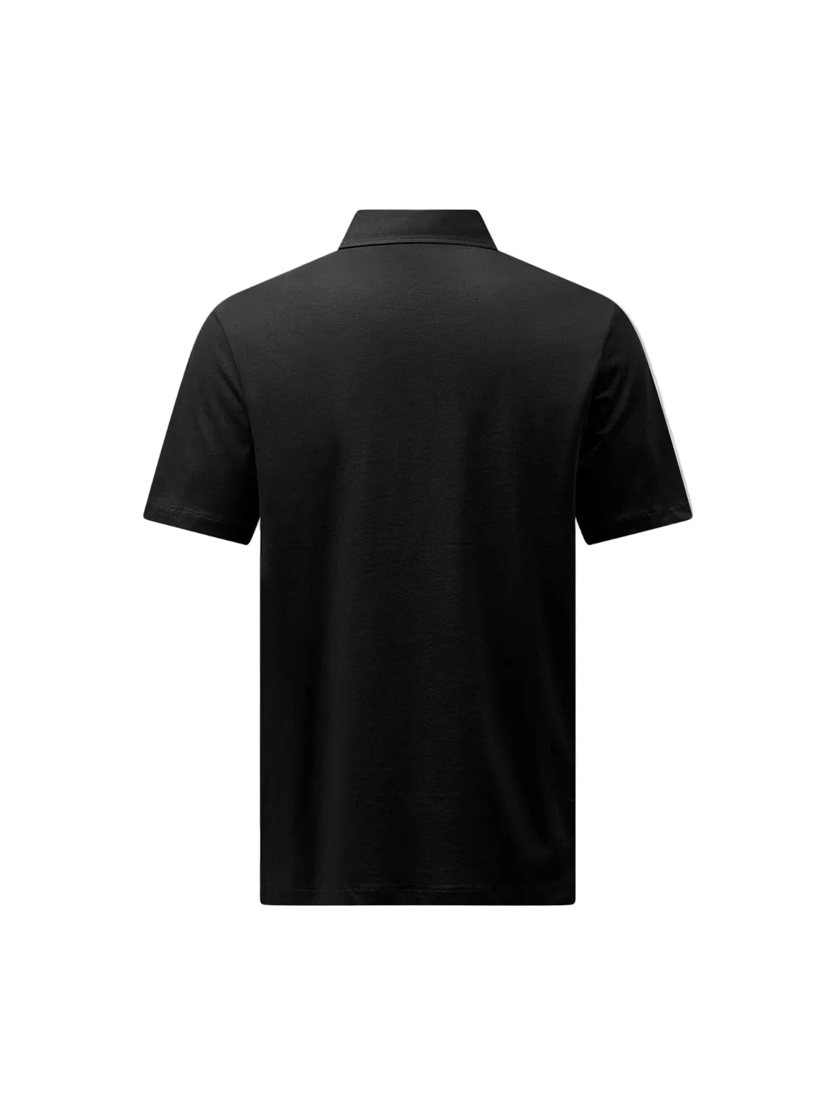Peckham Rye Mercerised Cotton Black Polo Shirt