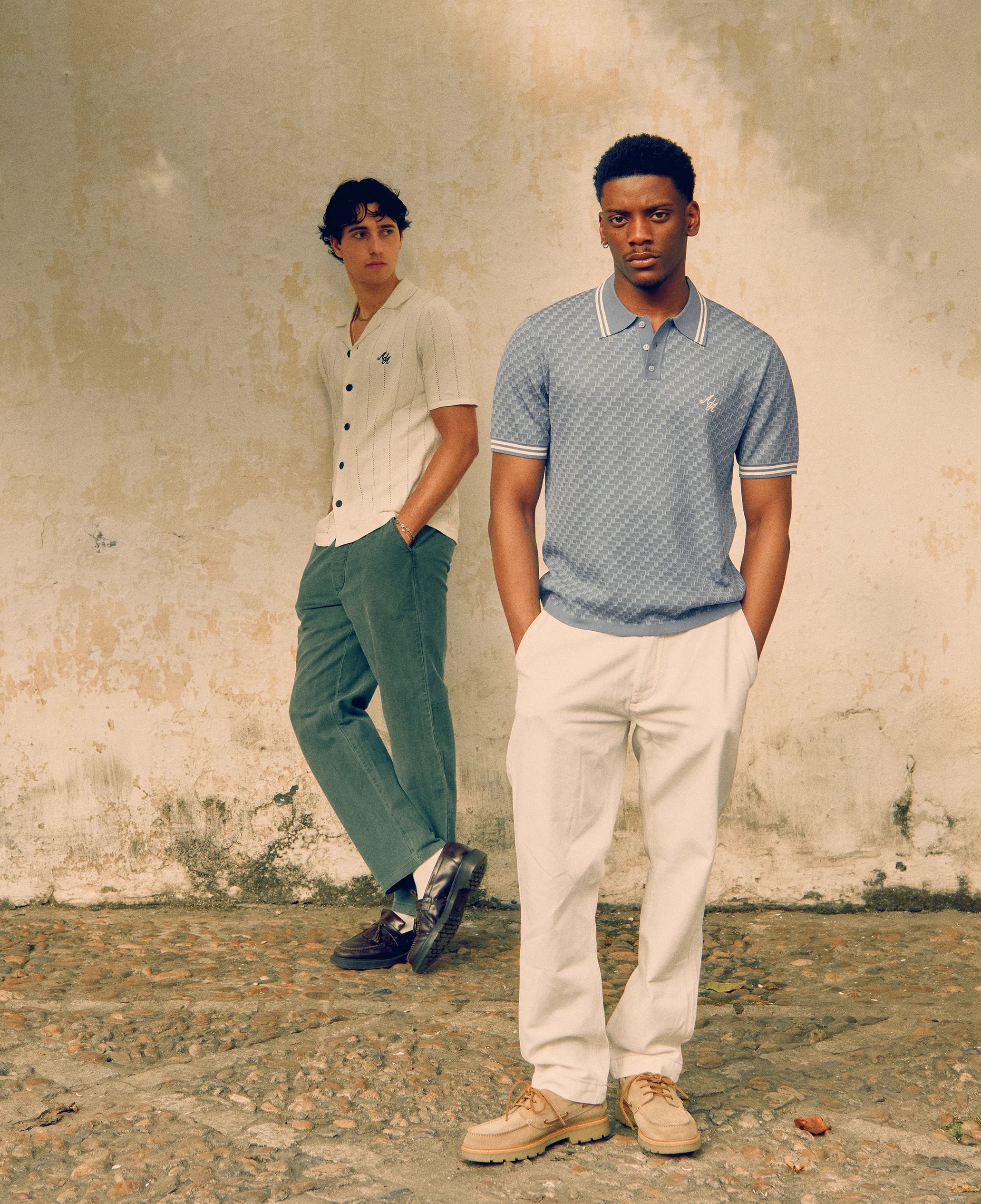 Alma De Ace Rivea Knitted Blue Polo Shirt