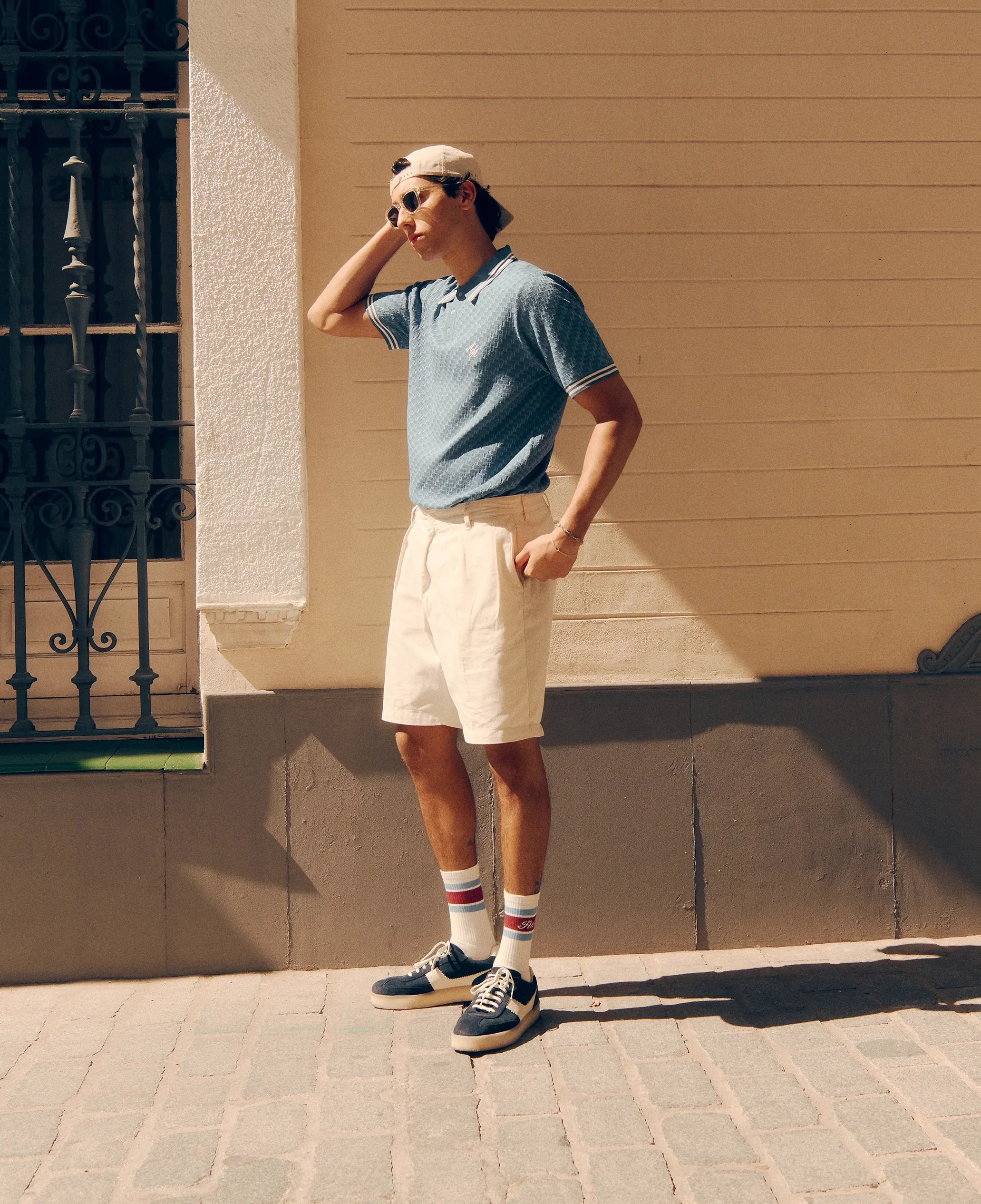 Alma De Ace Rivea Knitted Blue Polo Shirt