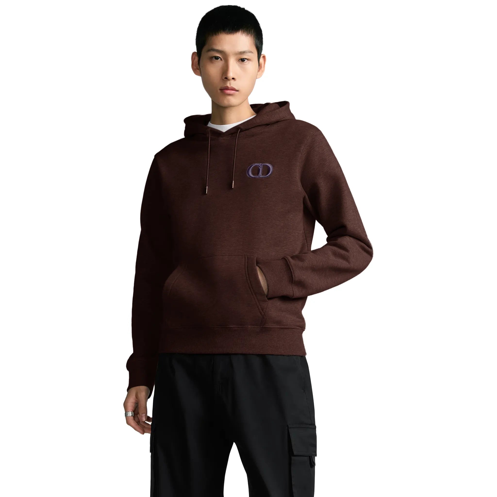 Front View Preloved - Dior CD Icon Burgundy Hoodie 113J698A0531